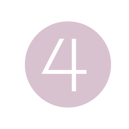 Mauve pink circle with white number 4 centered, minimalist design for step or page indicator.