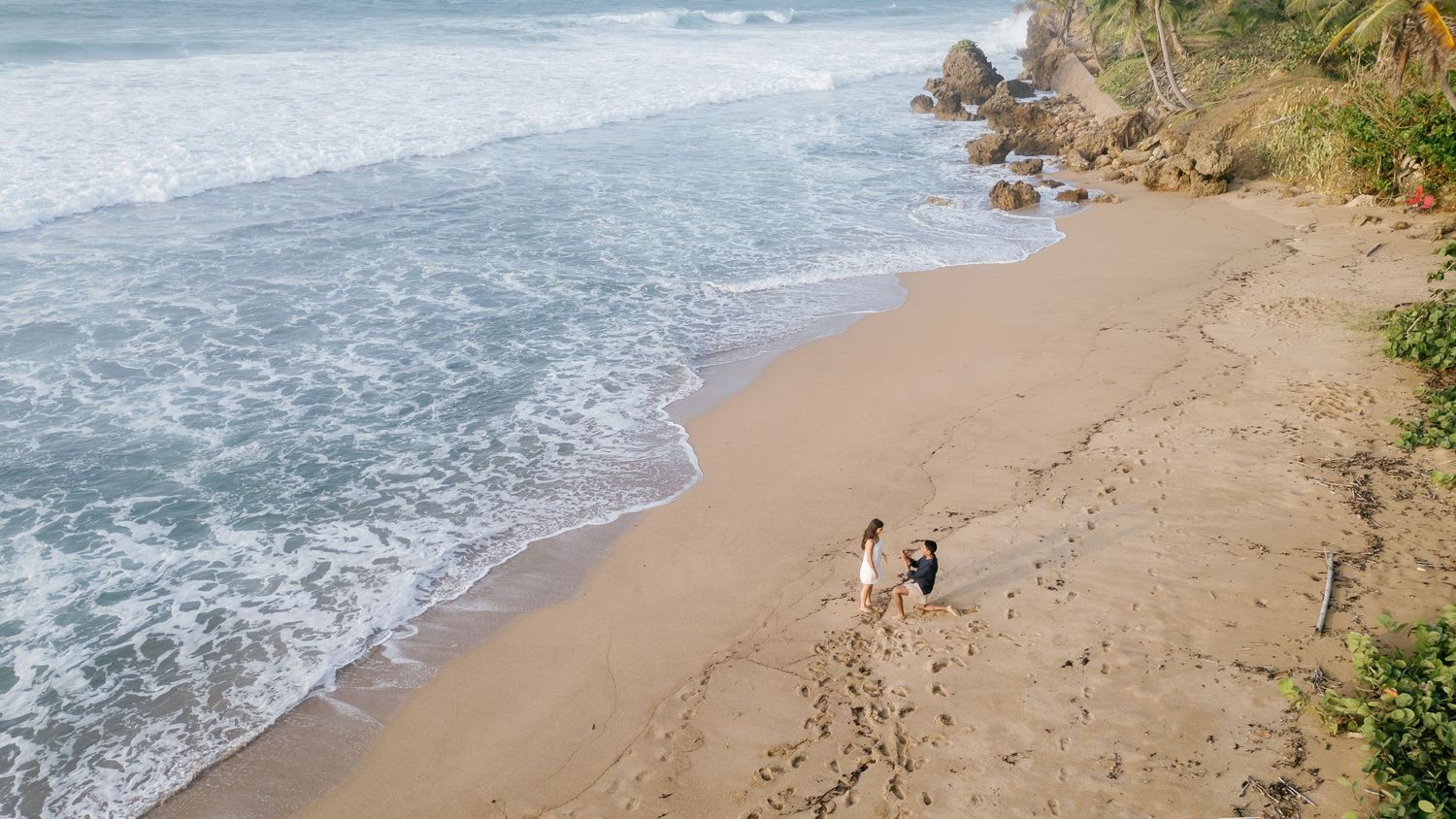 A scenic collage of beach shorelines with waves crashing against sandy beaches and rocky cliffs on a cloudy day.