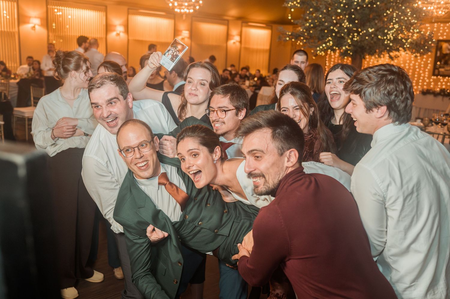 Destination wedding in Porto during Christmas season with elegant winter details.