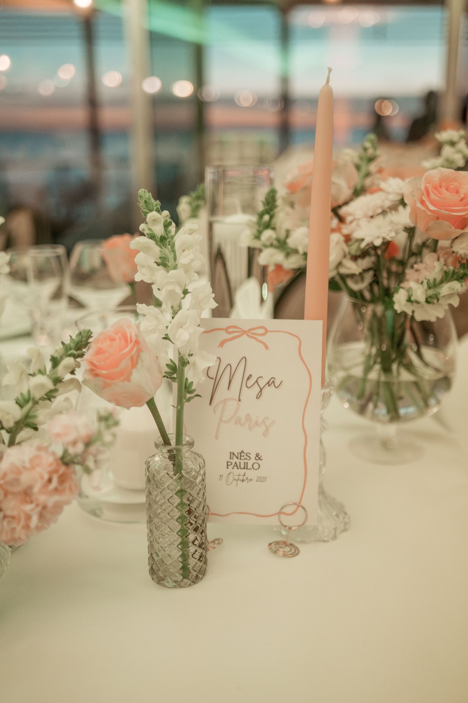 Seaside wedding in Parede, Portugal, with ocean views and golden sunset light near Lisbon.