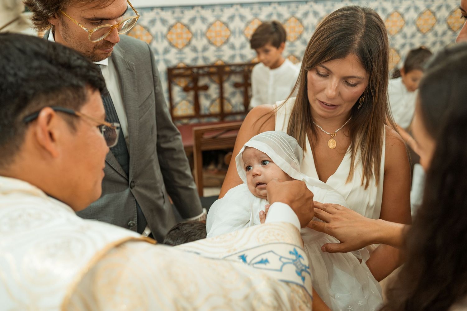 Lifestyle baptism photography capturing genuine connections and quiet moments.