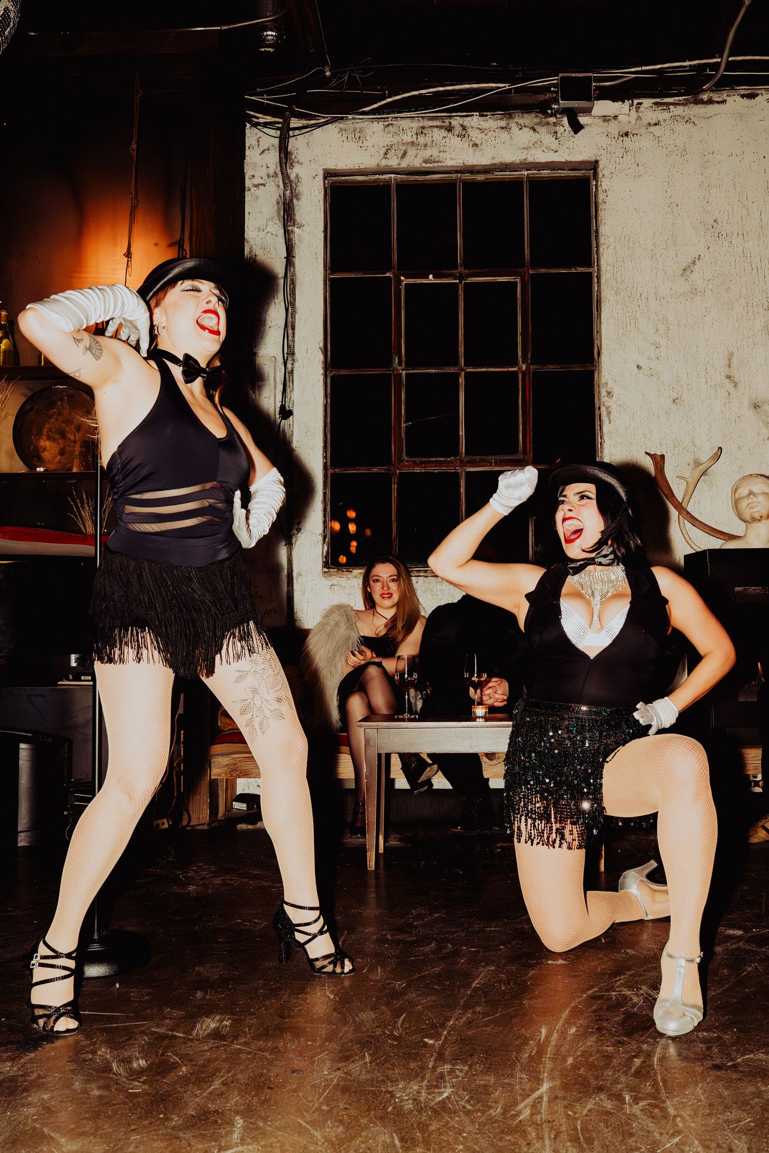 performer shot on floor stage