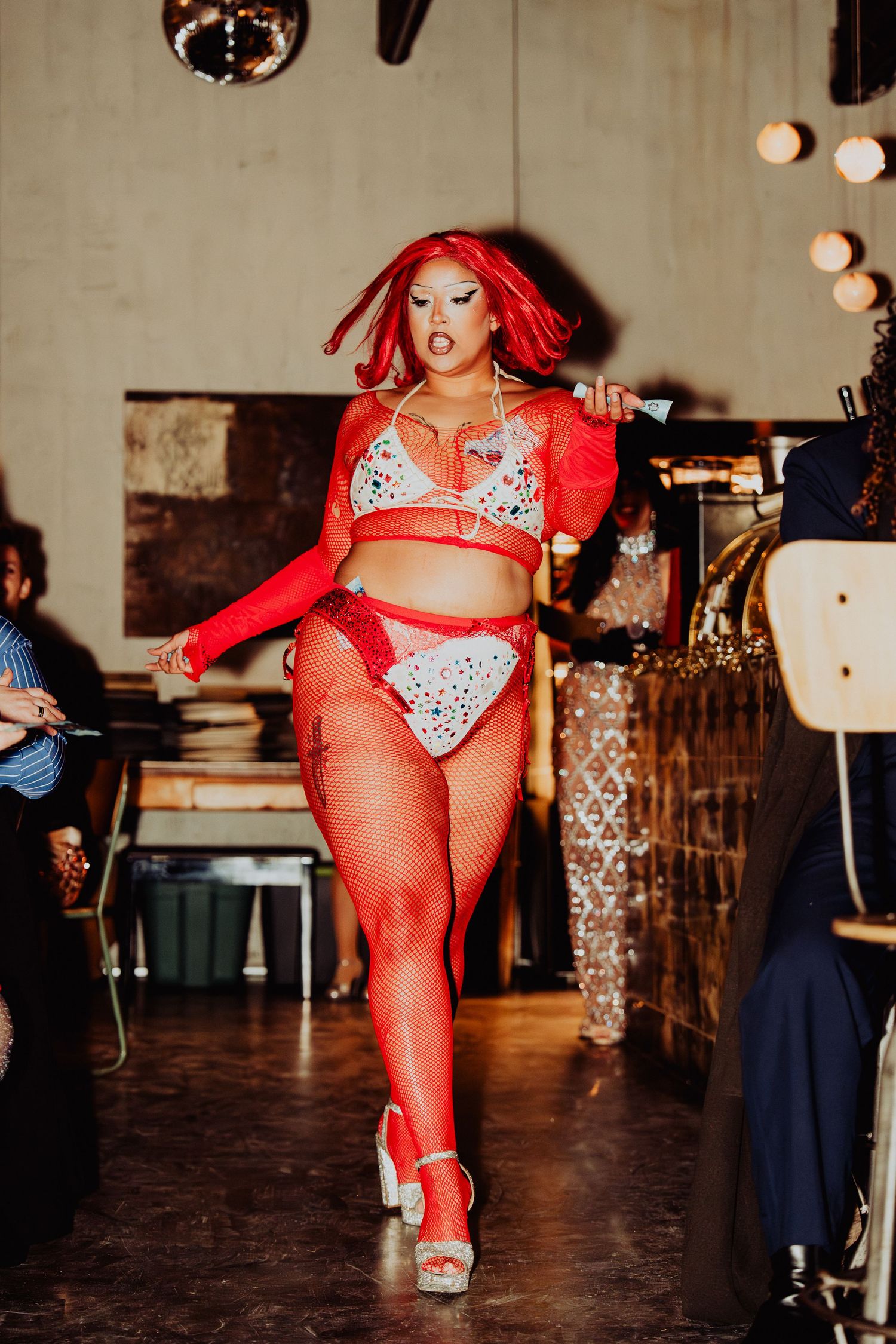performer shot on floor stage