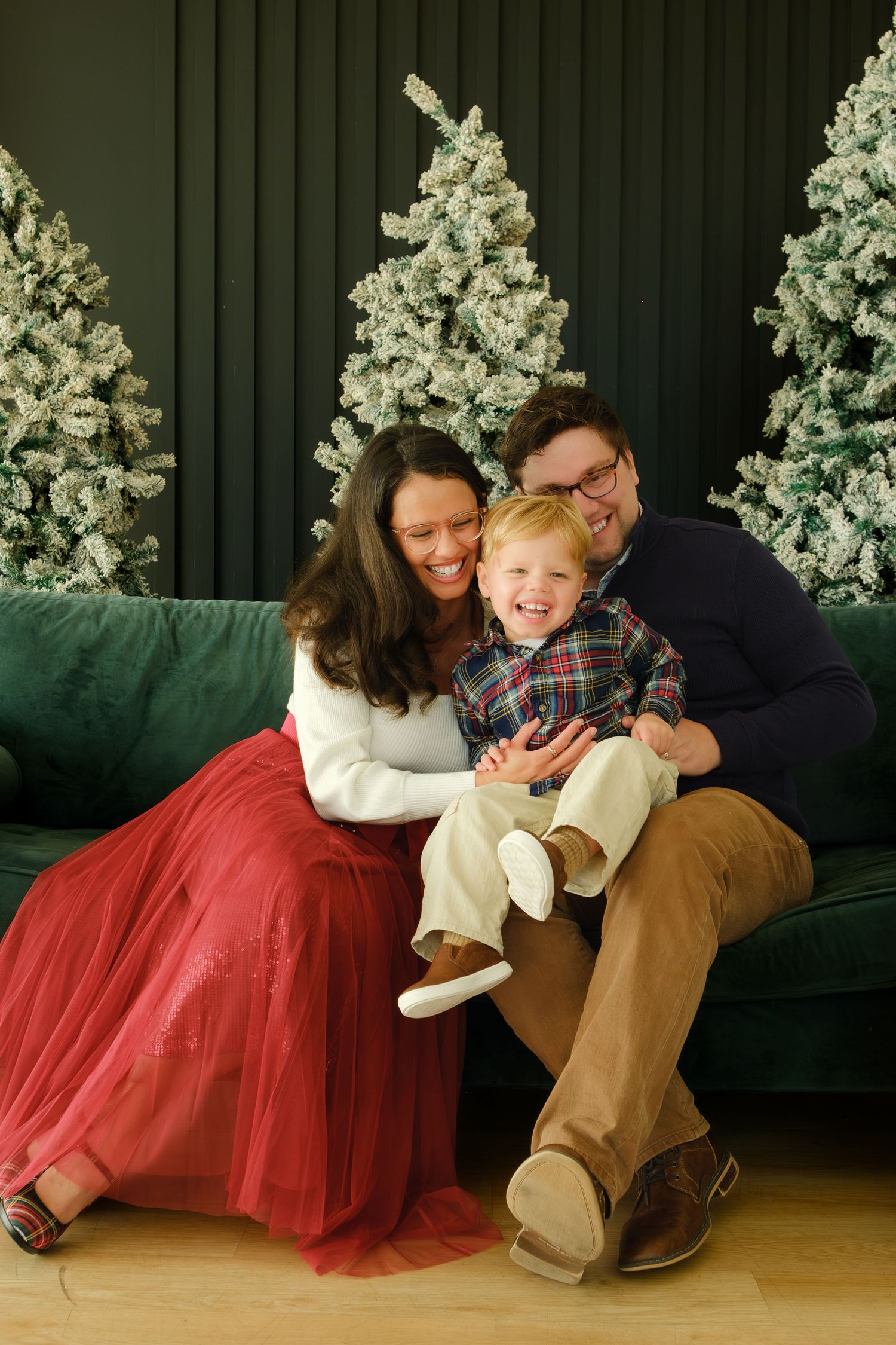 family photo sharing a laugh, houston, tx