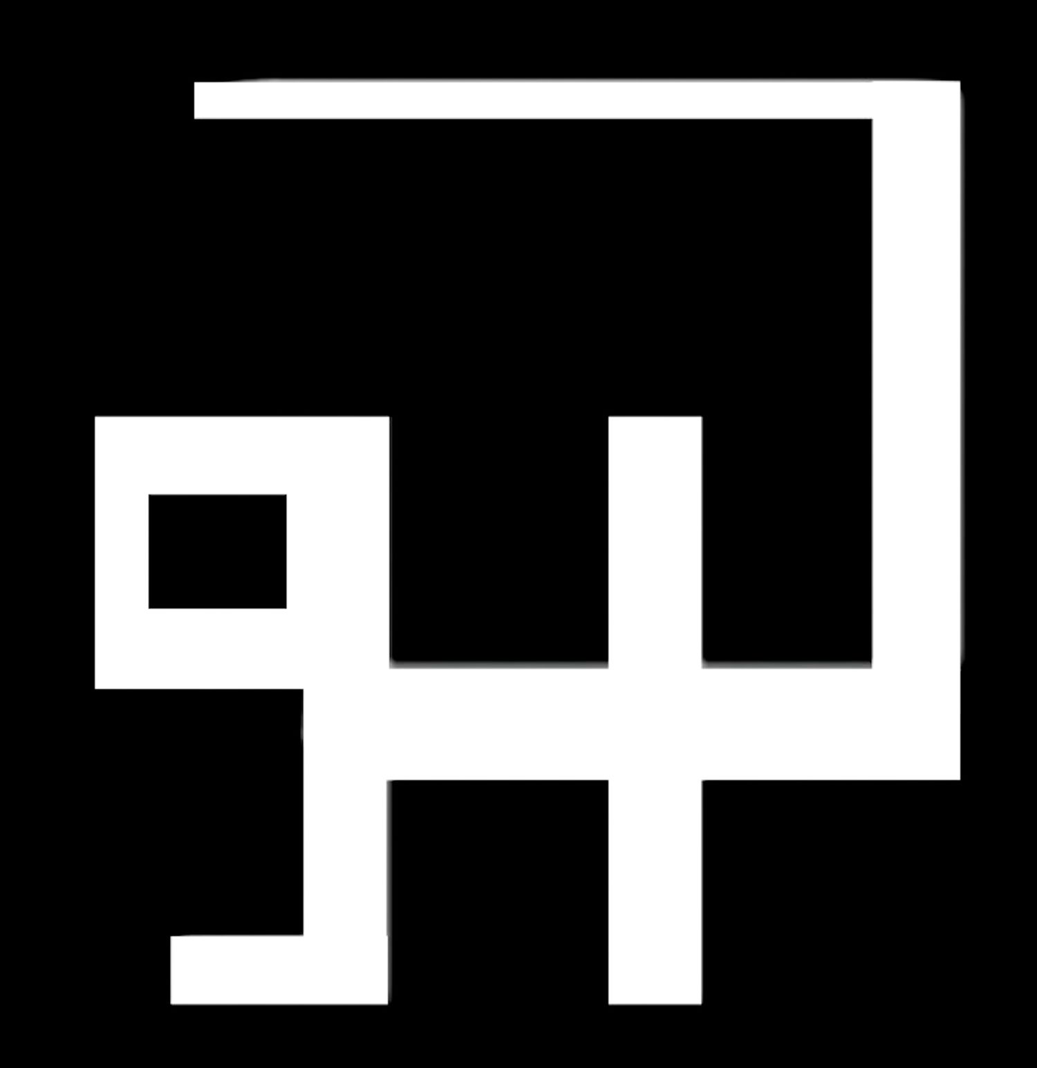 Image of grain n glass logo black square with white lettering symbol