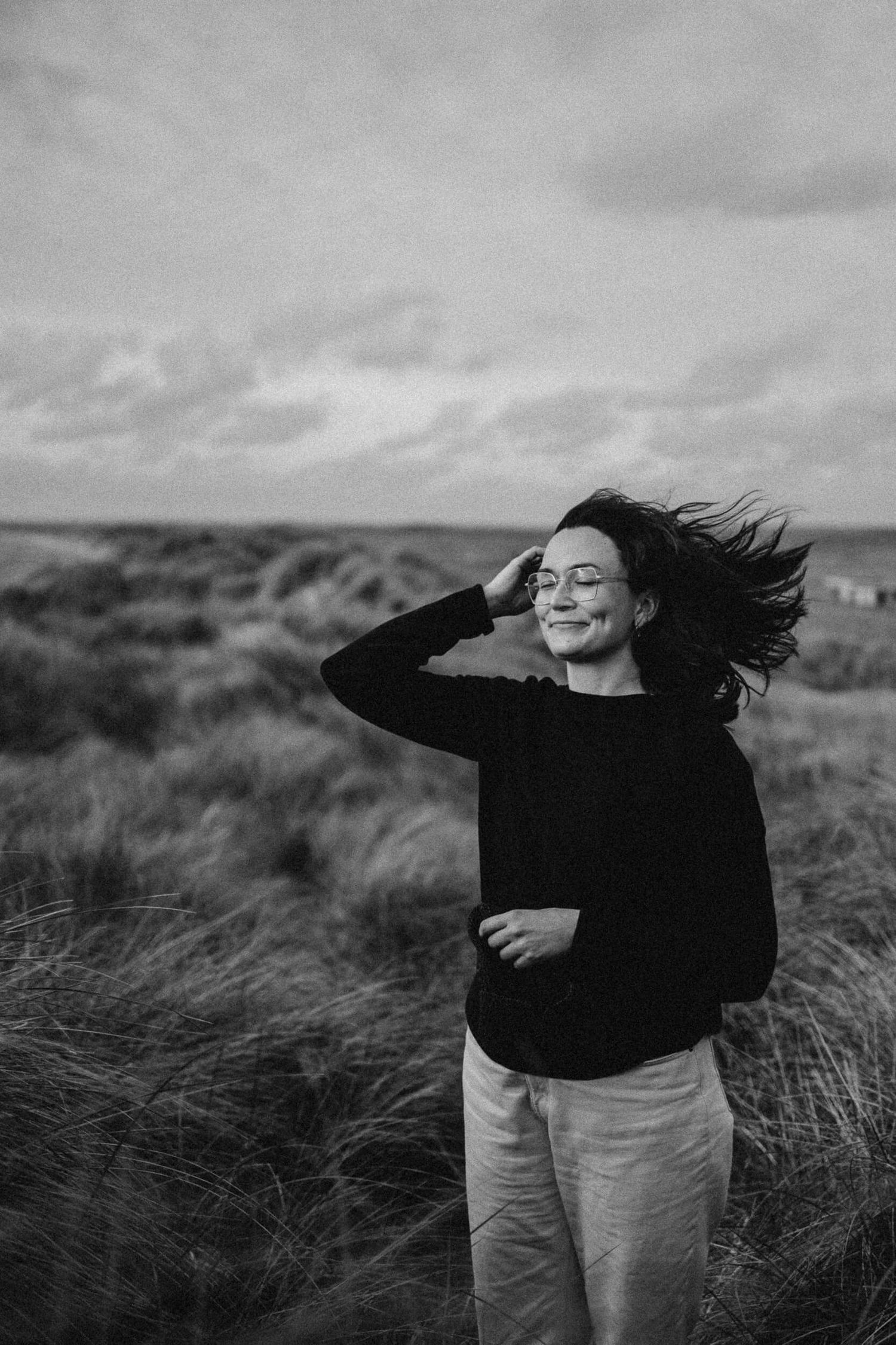Portraitfotografie Dänemark Portrait Frau in Dünen