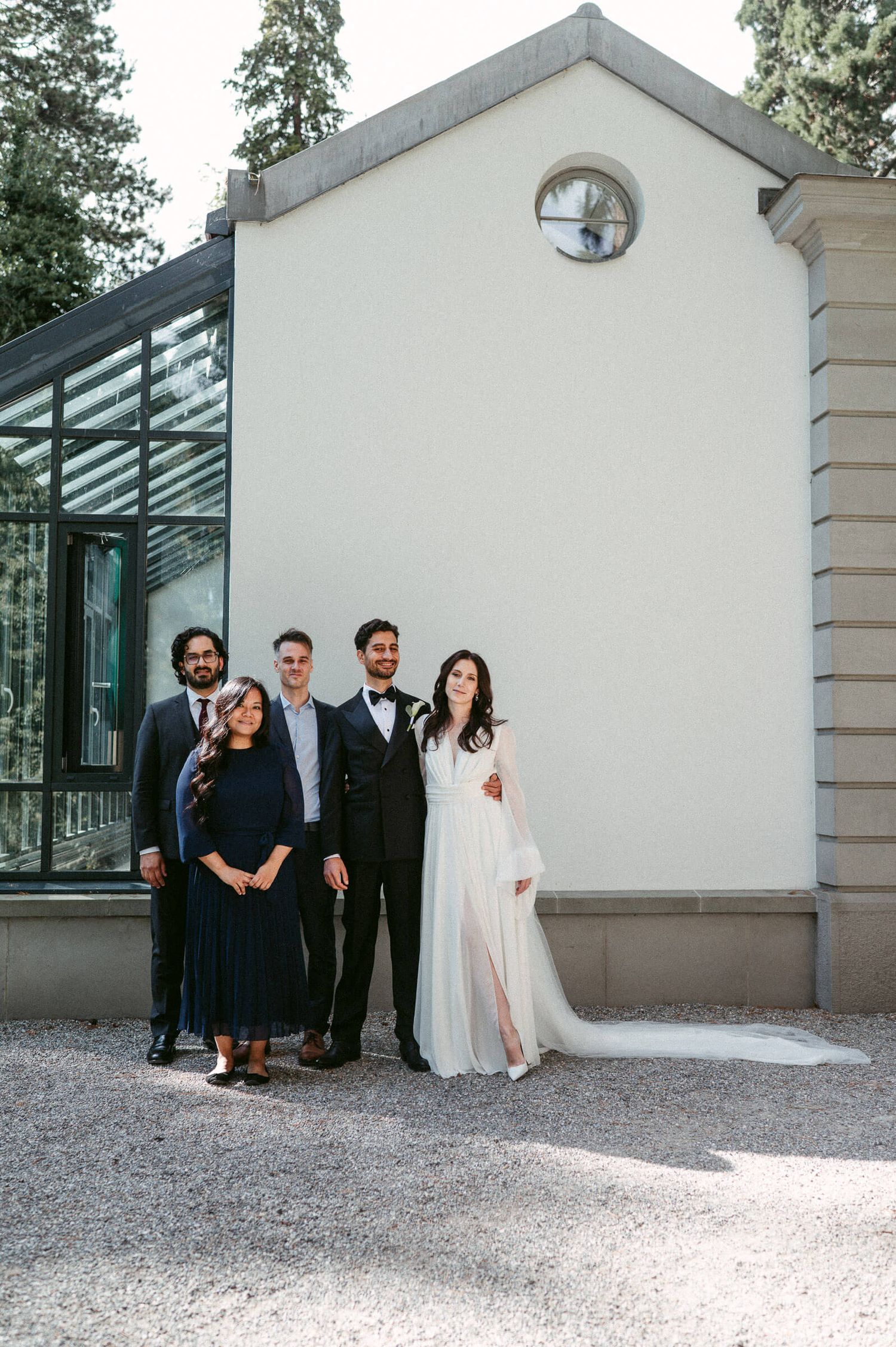 Hochzeitsfotografie Zürich Brautpaar und Trauzeugen