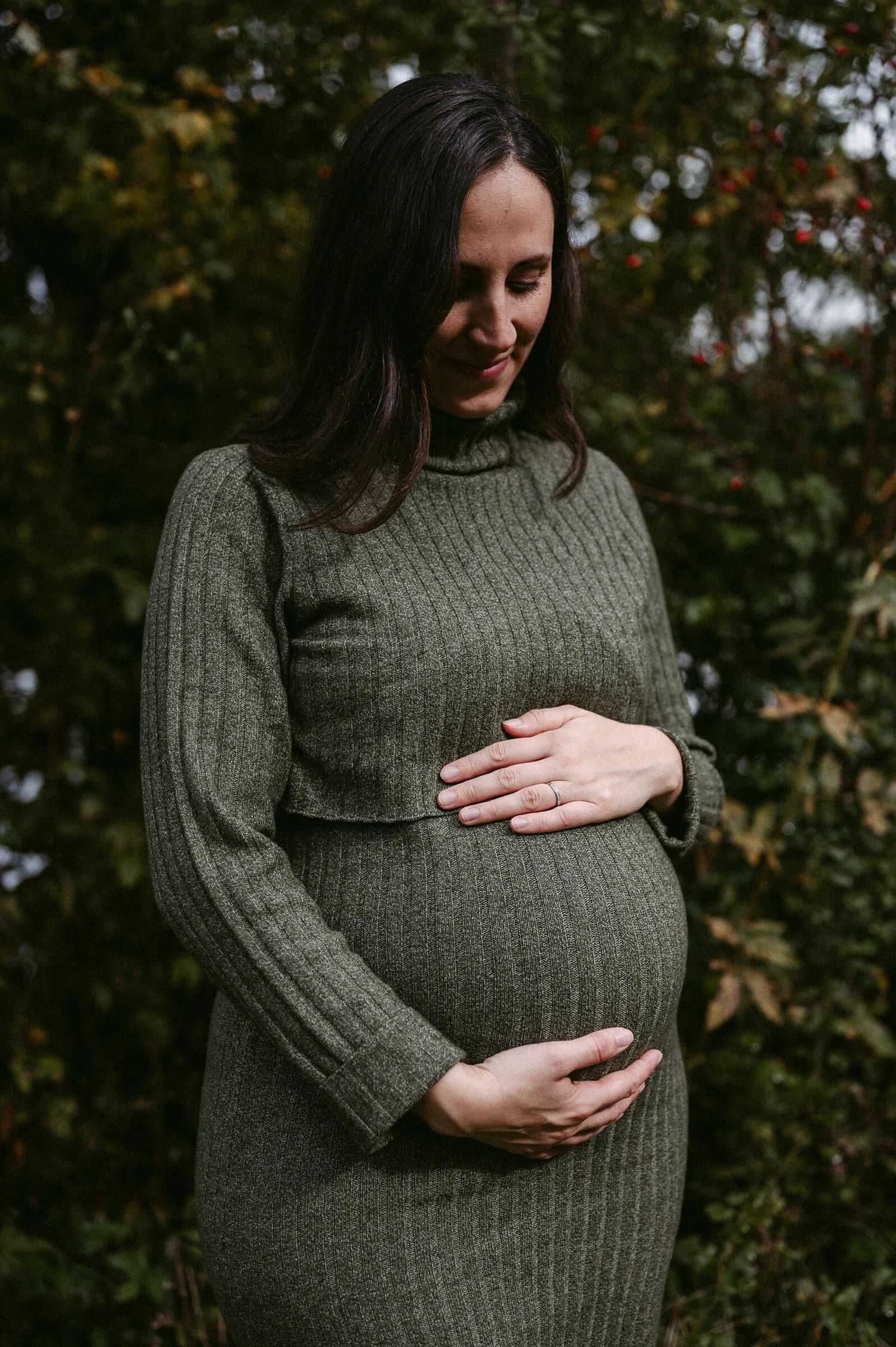 Schwangerschaftsfotografie St.Gallen Portrait schwangere Frau Babybauch