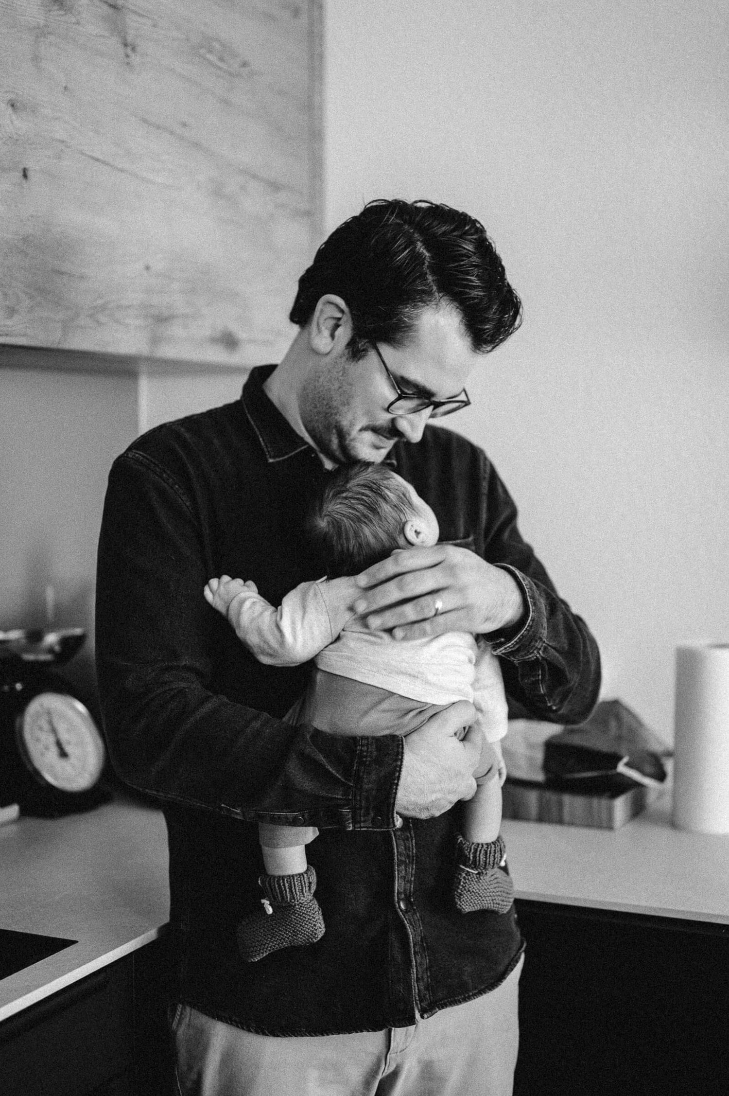 Babyfotografie Zürich Vater mit Baby
