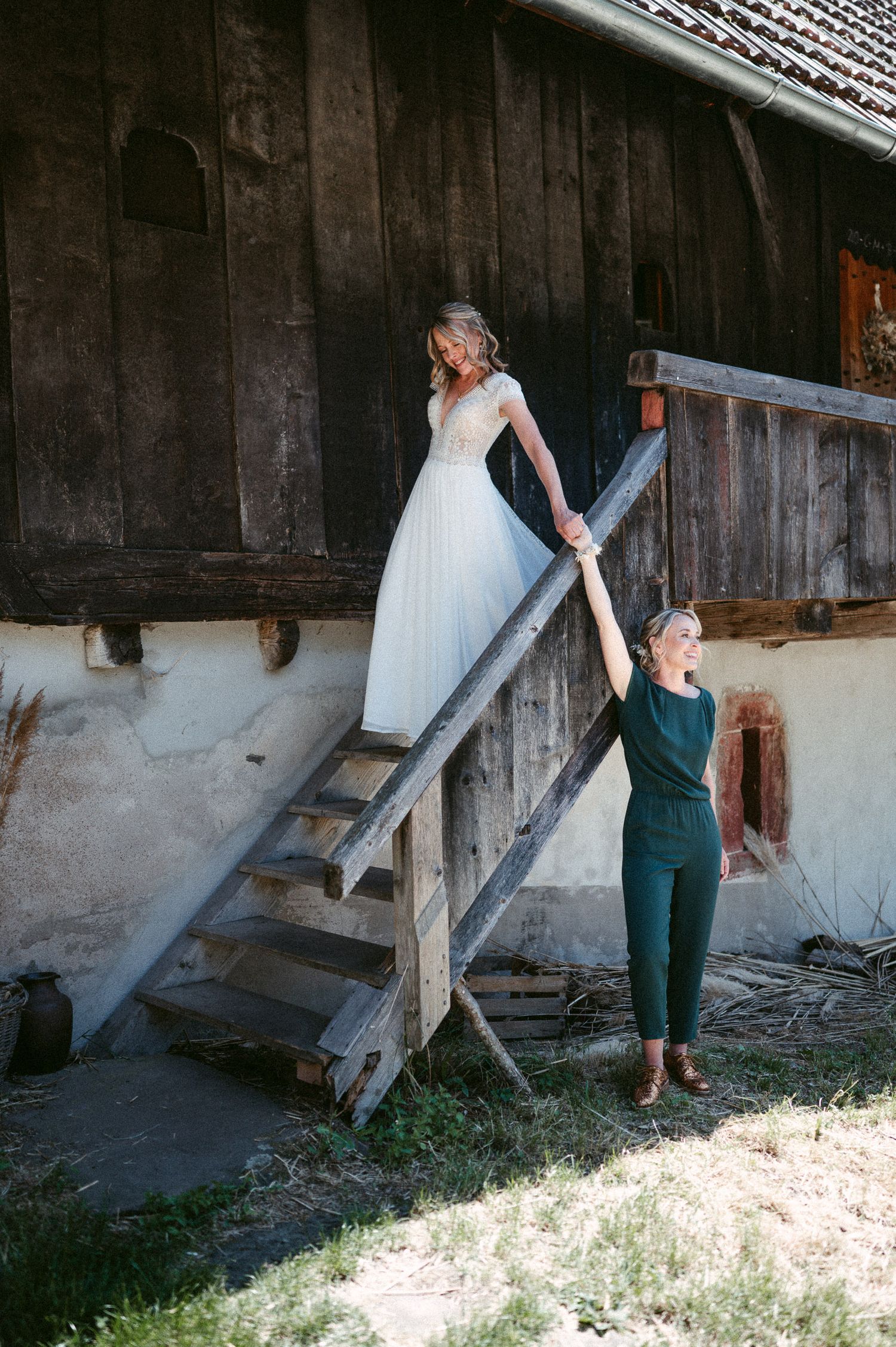 Hochzeitsfotografie Schwarzwald First Look zwei Bräute