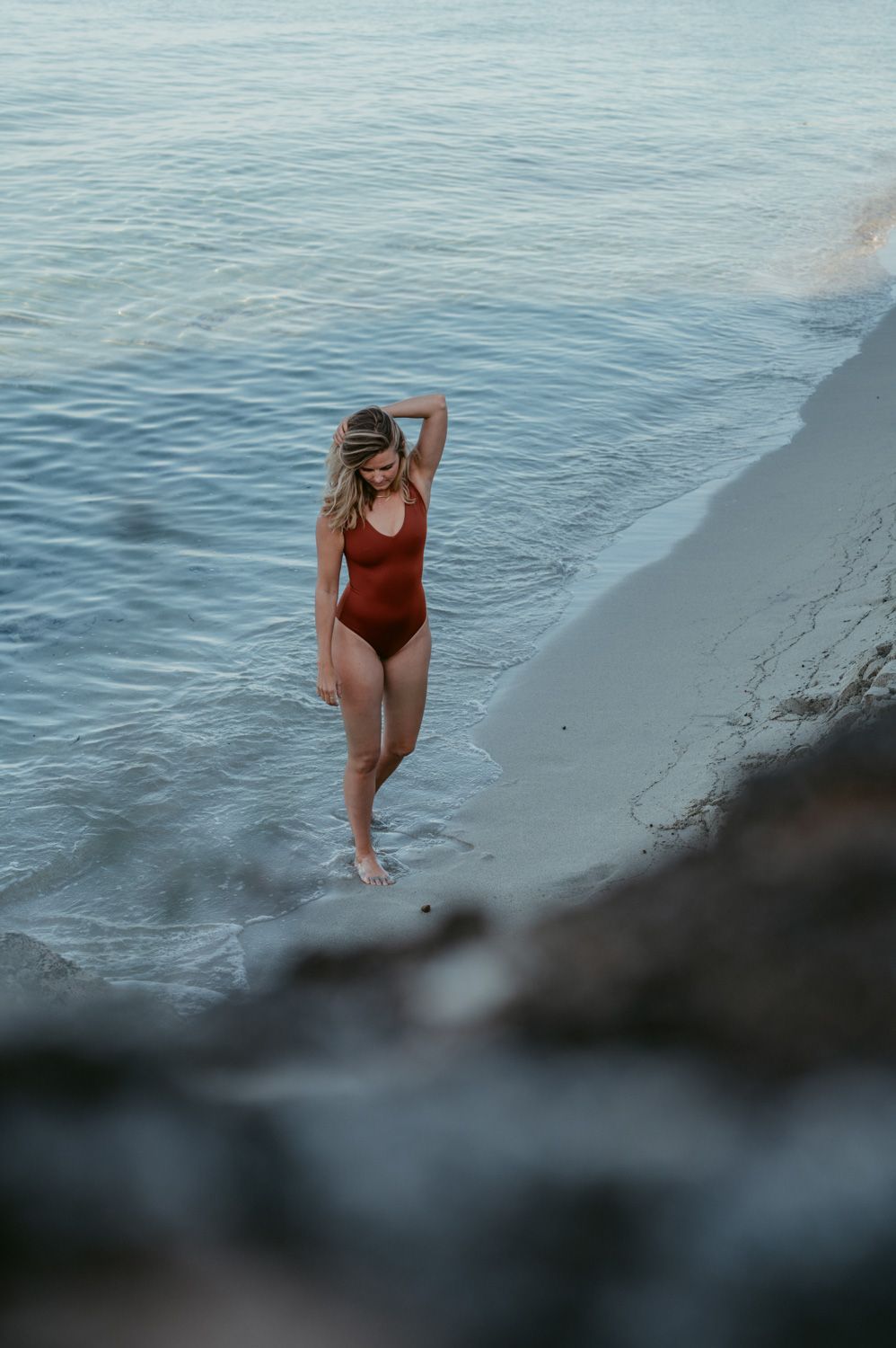 Personal Branding Fotografie Italien Strand Frau im Badeanzug