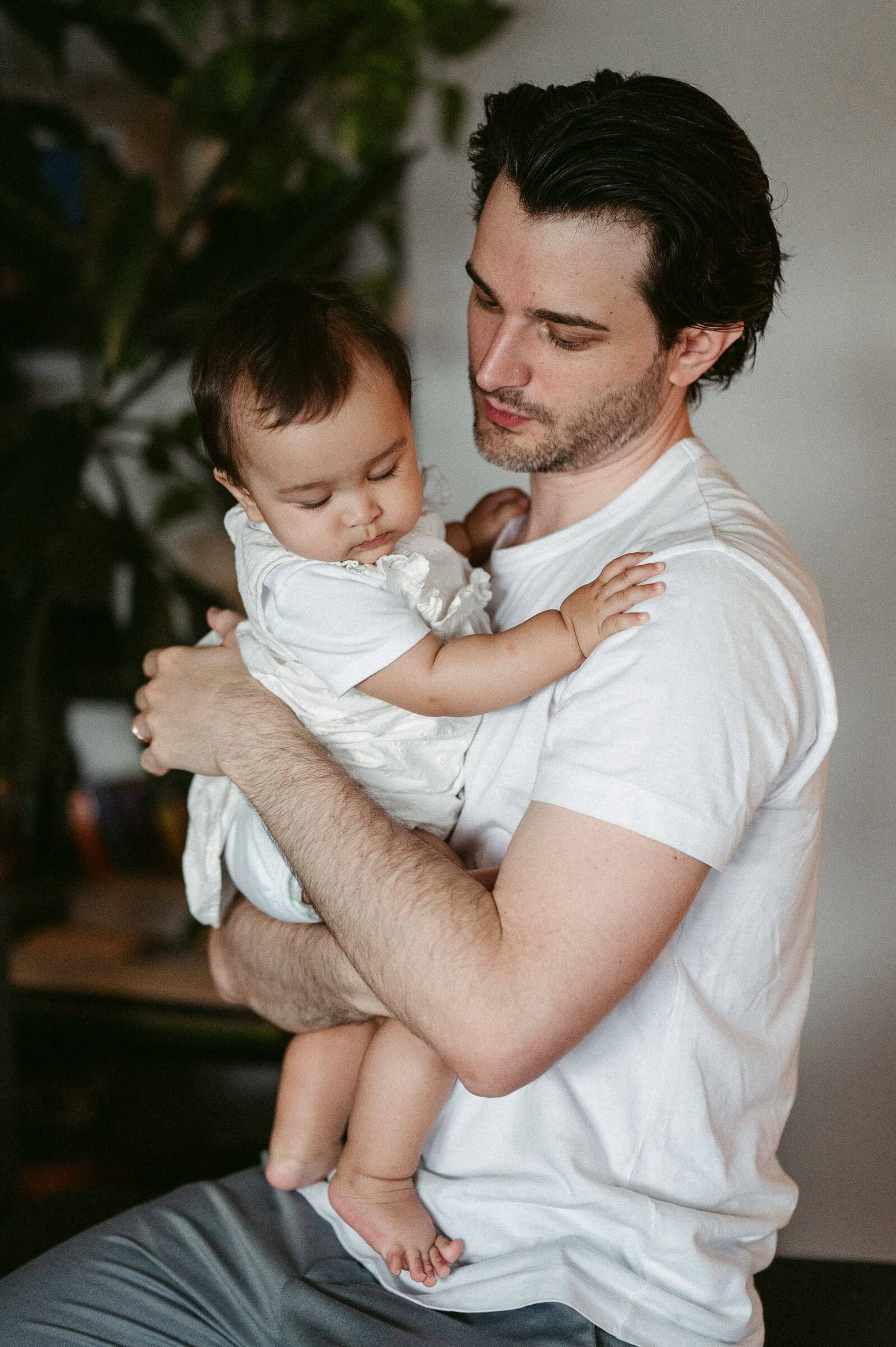 Babyfotografie Zürich Vater mit Baby