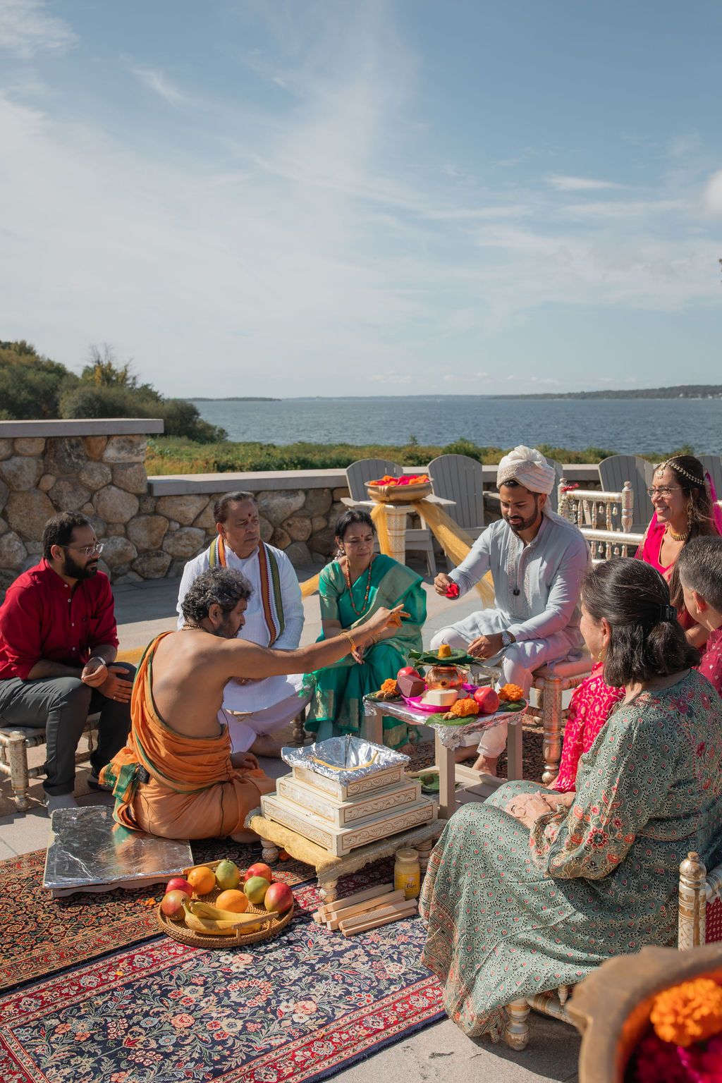 traditional indian wedding ceremony on sunny day