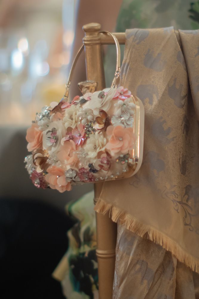 purse hanging on a chair