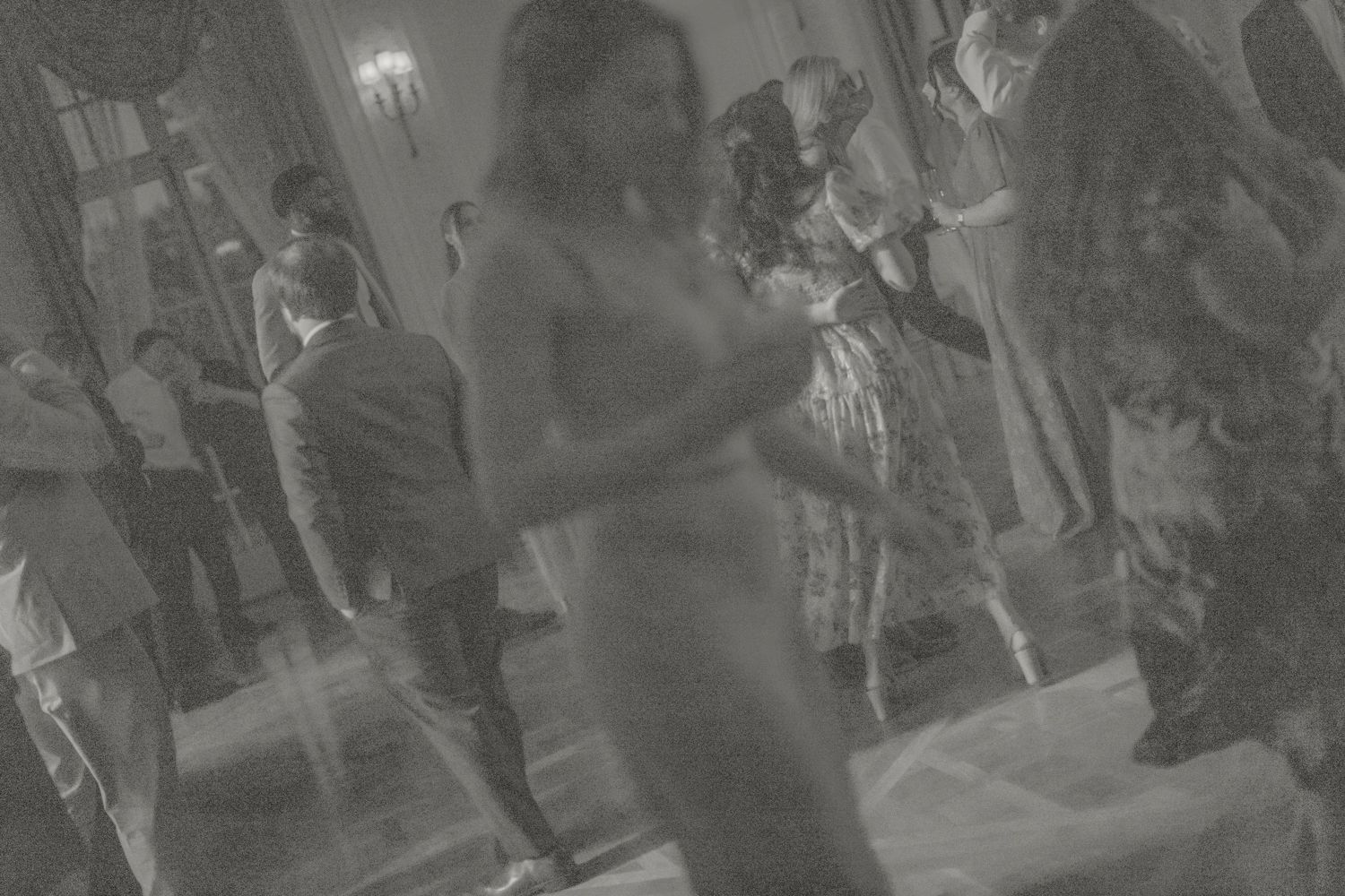 guests dancing at wedding reception