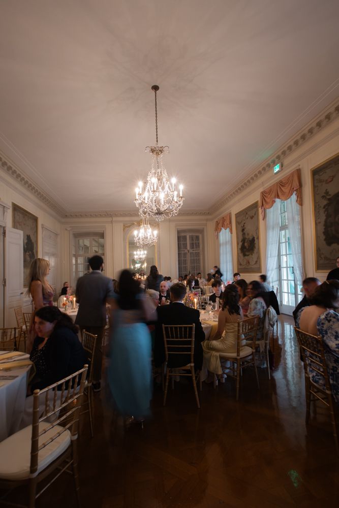 wedding reception in french chateau