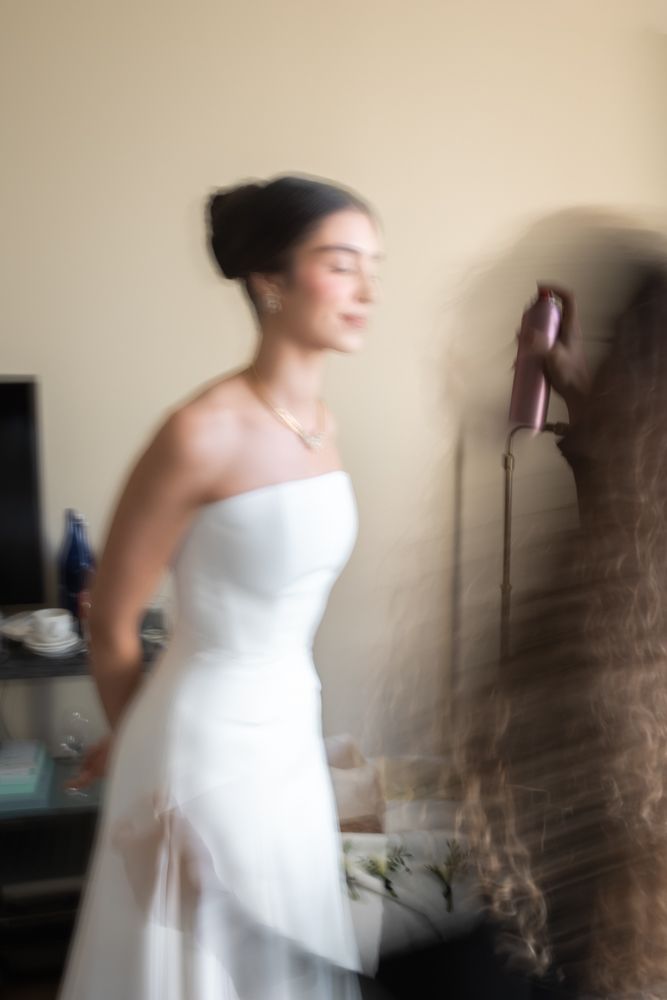 bride getting final touches