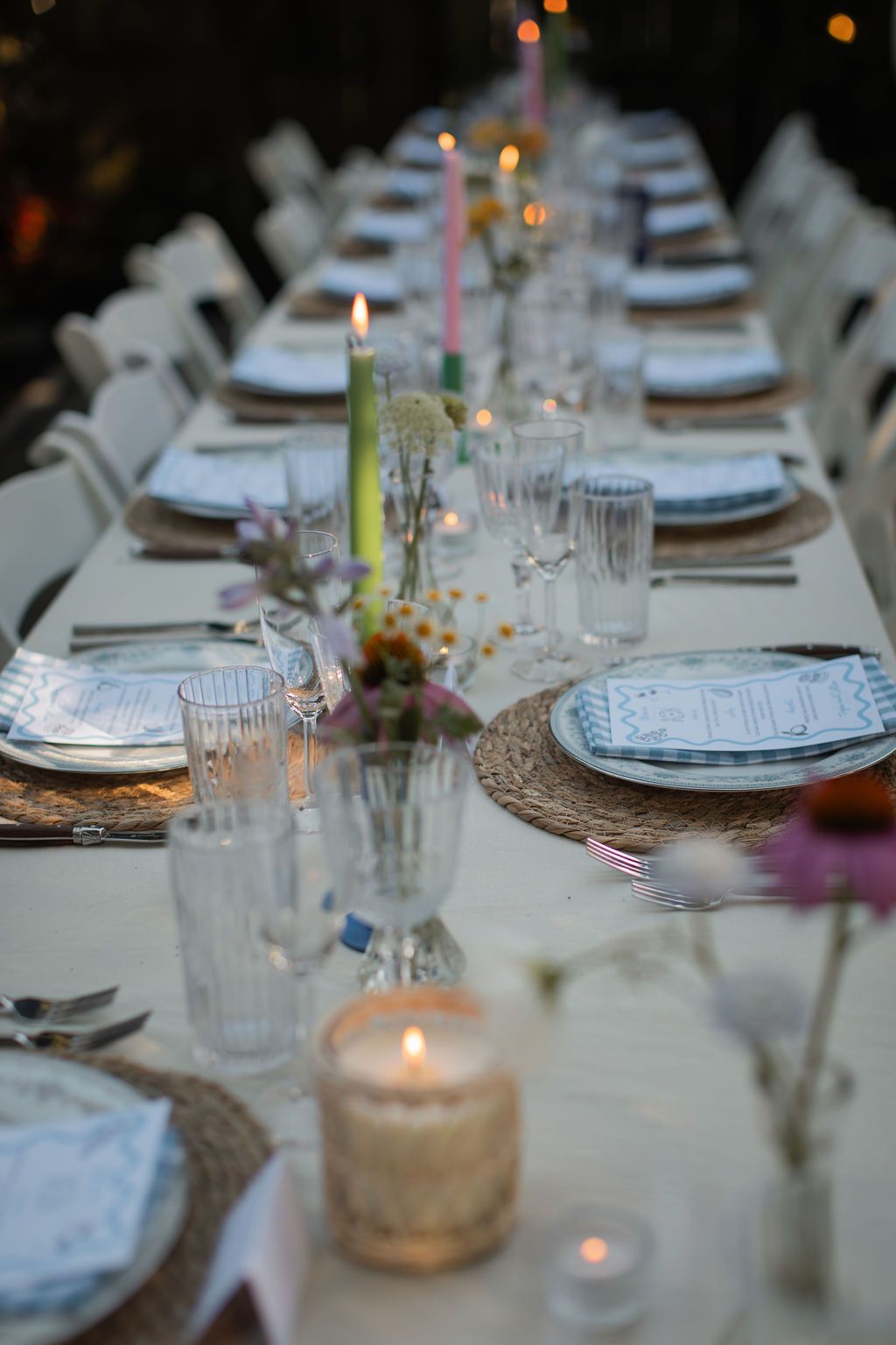 early evening backyard wedding in Newport rhode island