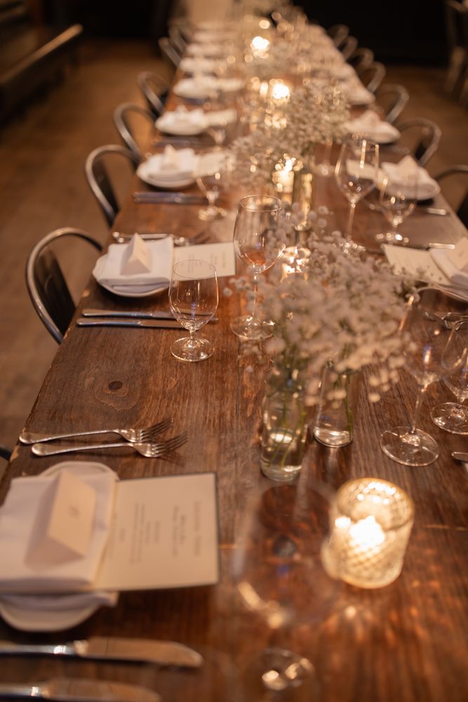 wedding table set up