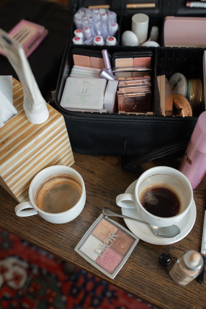 coffee and makeup