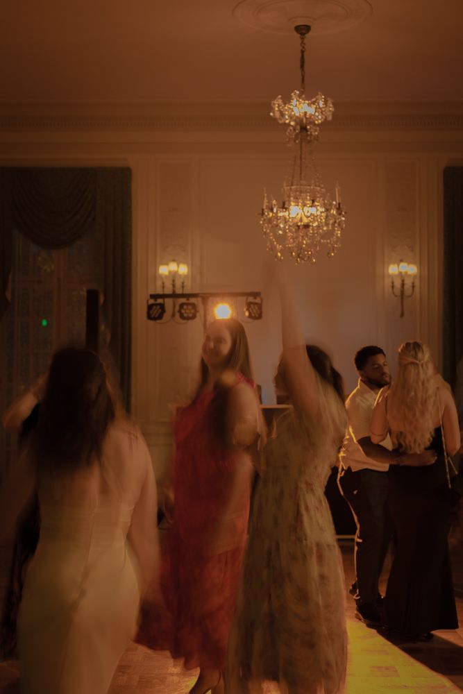 guests dancing at wedding reception