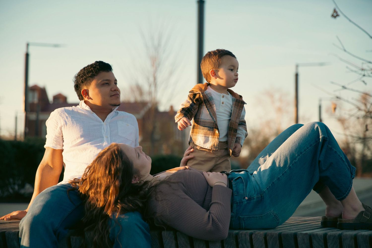 Golden hour family photo