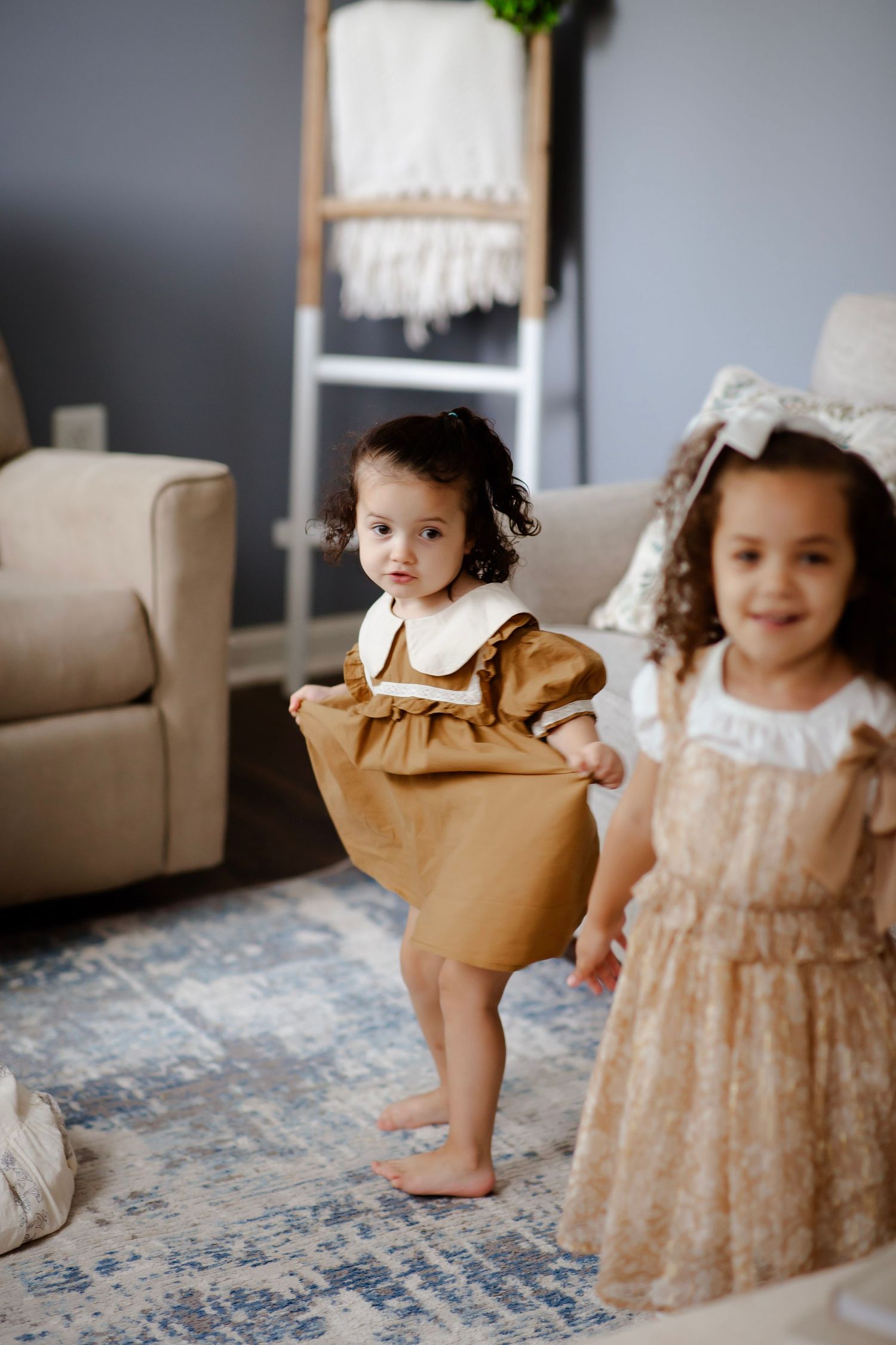 Sisters playing together.