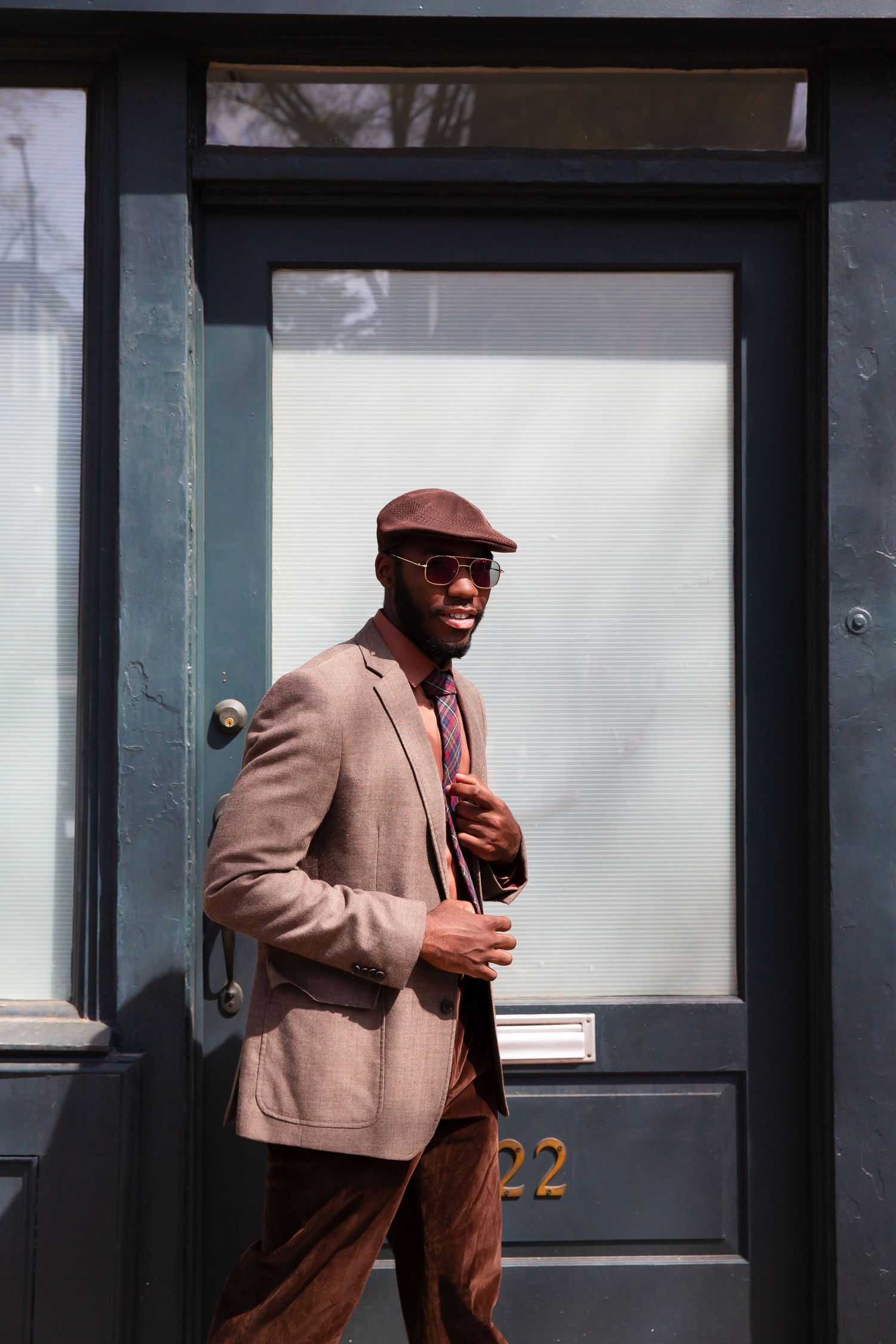 Dapper gentleman in urban setting