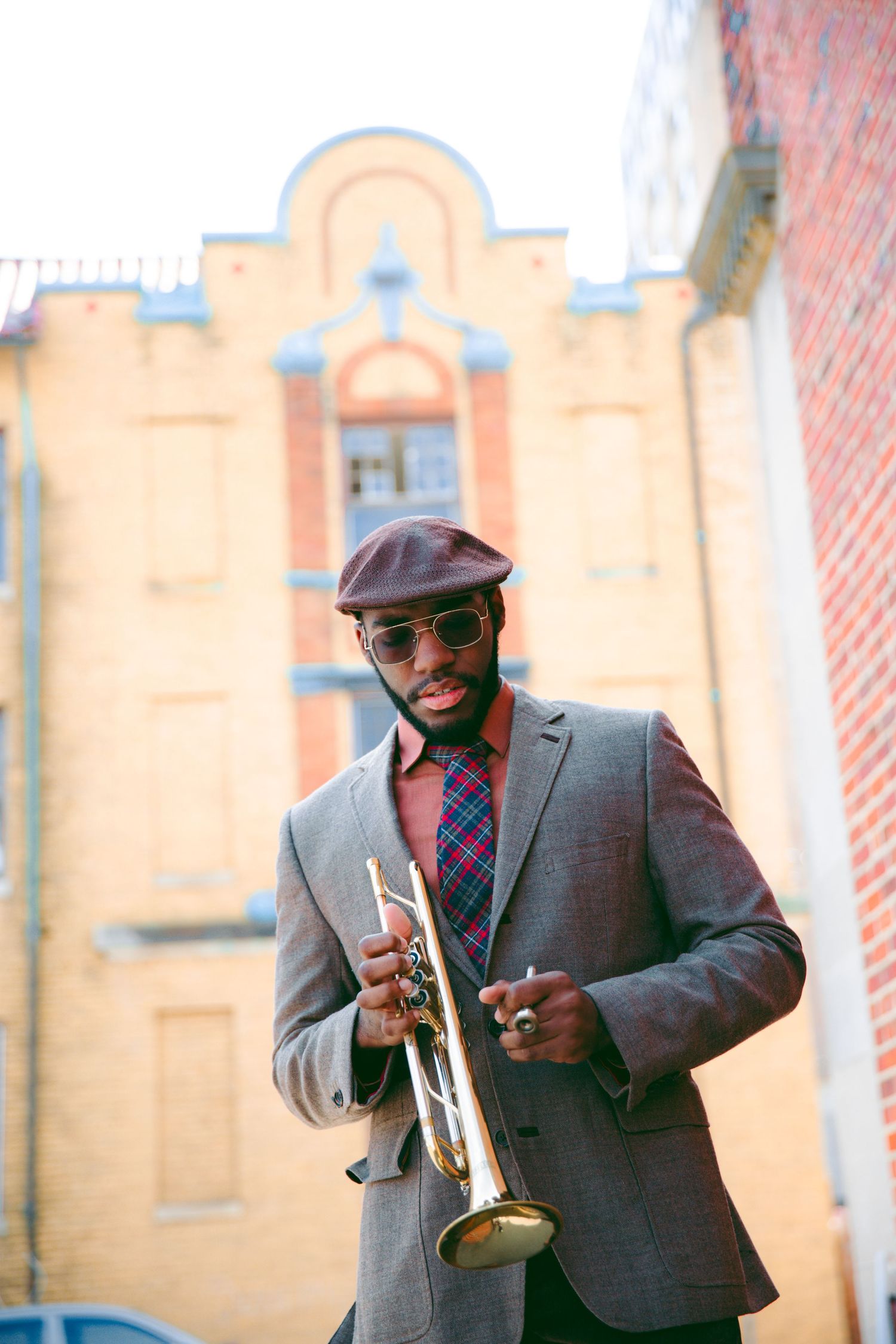 Dapper gentleman in urban setting