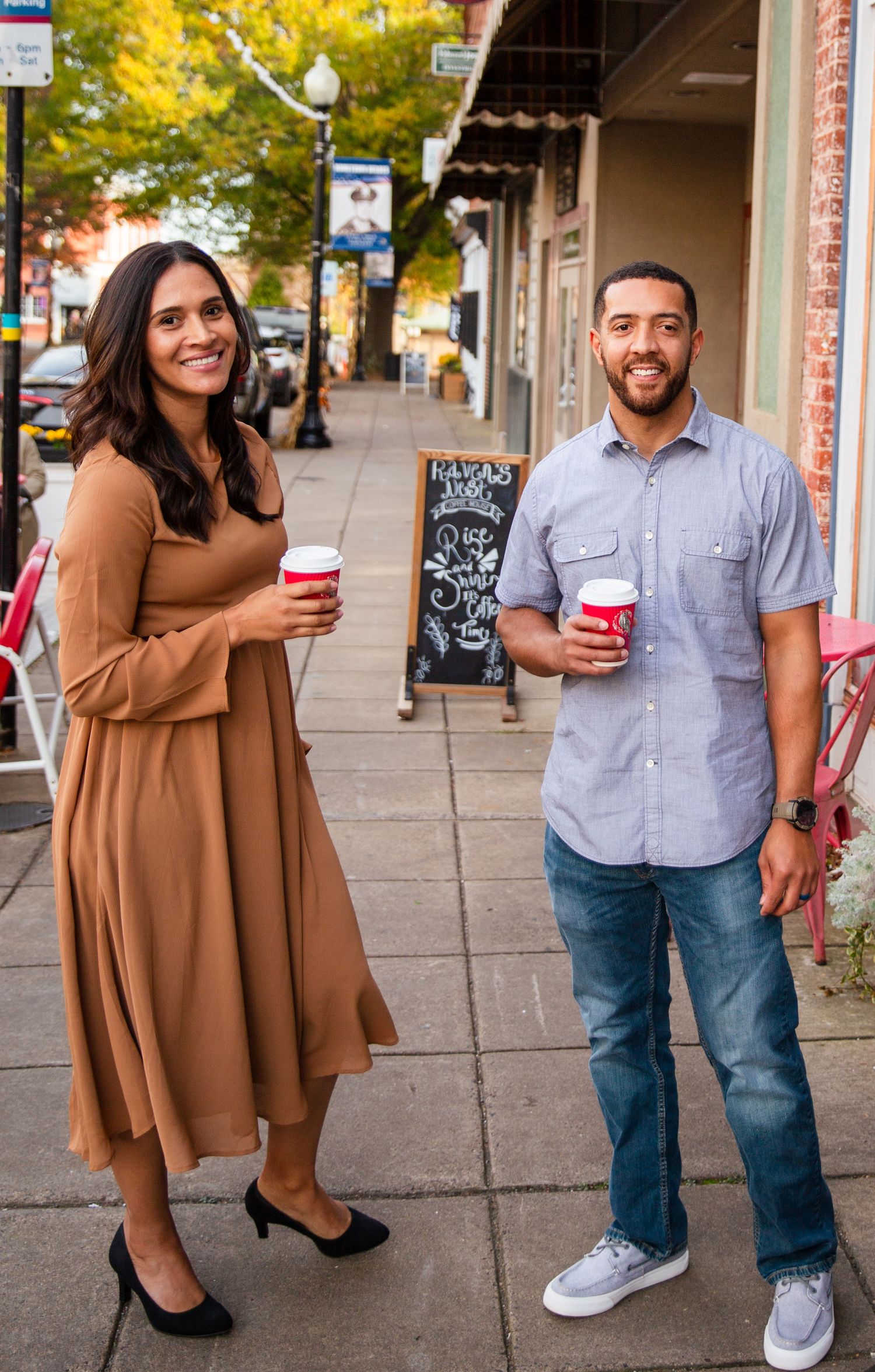 Couple enjoying a coffee together