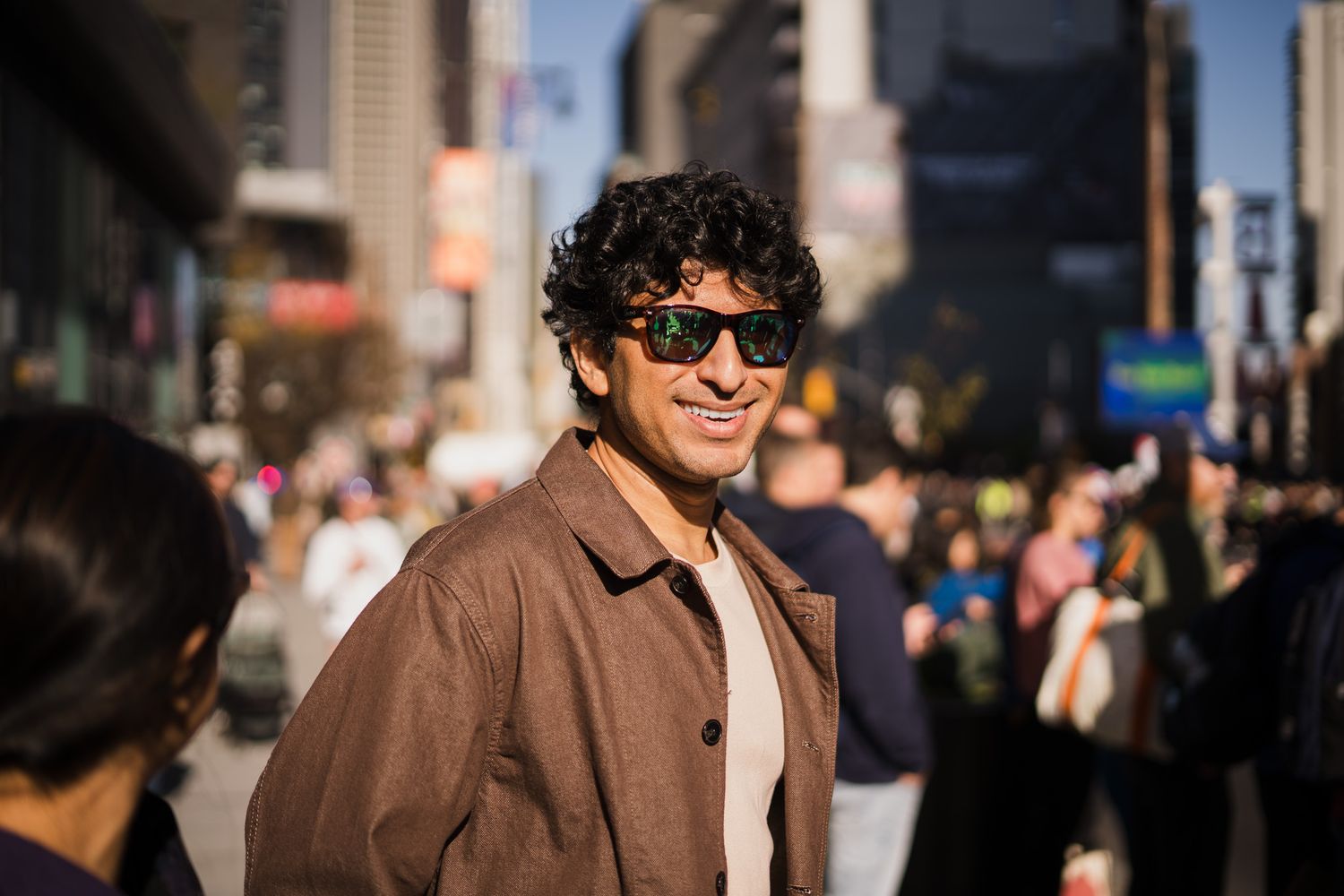 Smiling new yorker