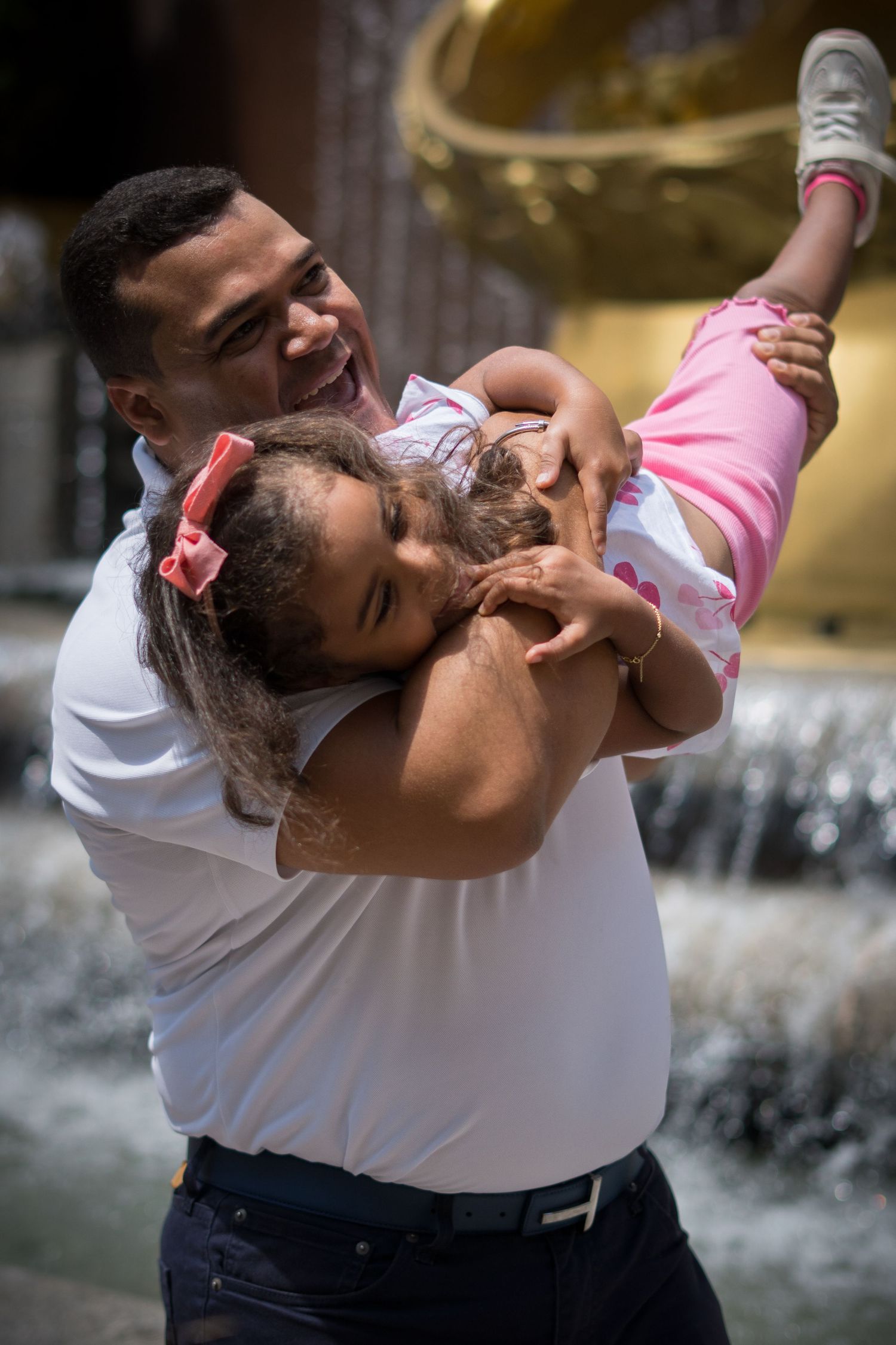 Father and daughter portrait in NYC