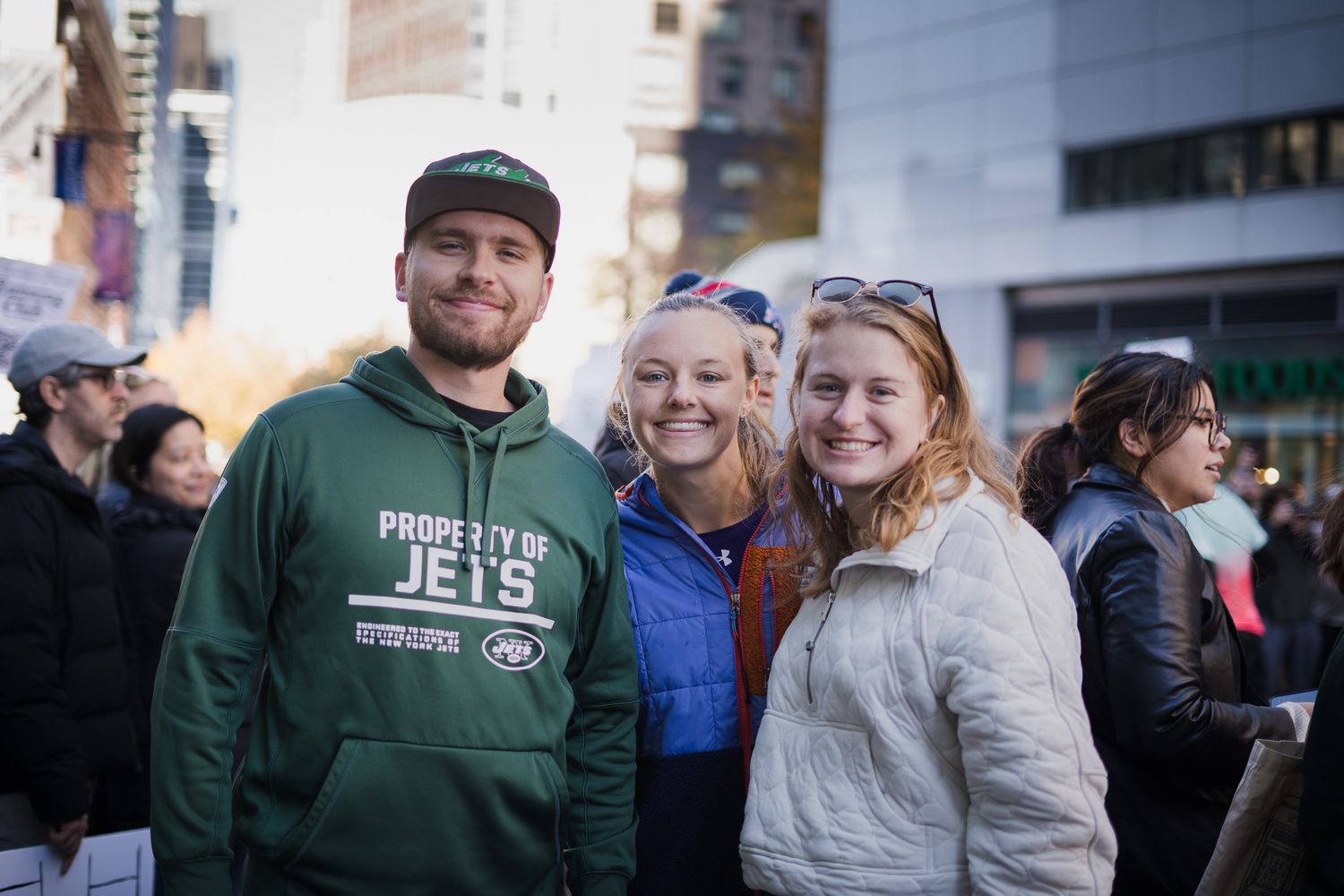 Smiling new yorkers