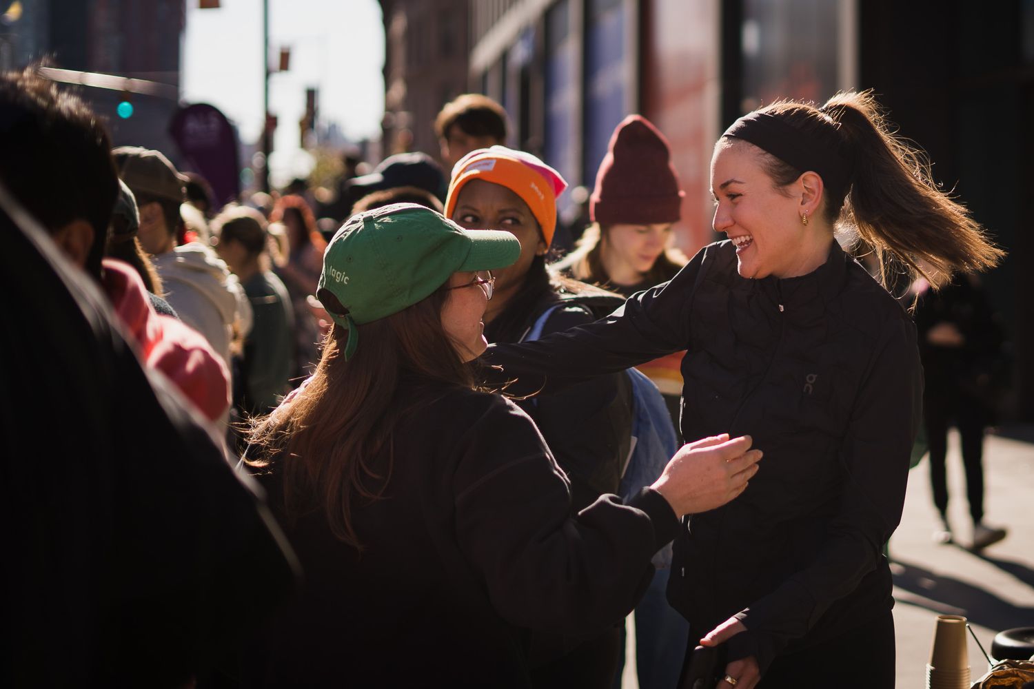 Smiling new yorkers