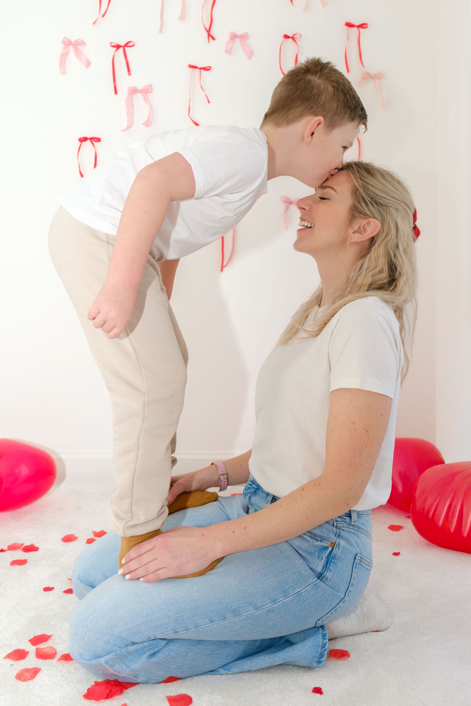Mum and son mini photoshoot, love and natural moments, studio Newbury