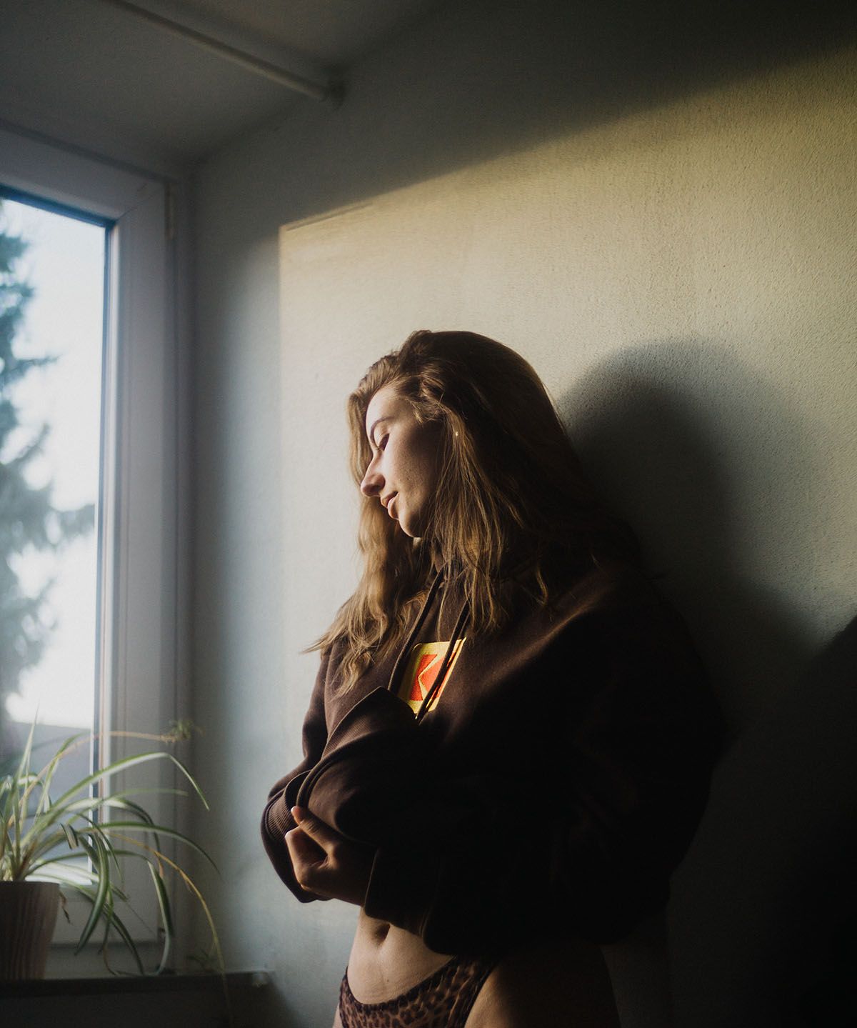Foto im Schlafzimmer verträumter Blick
