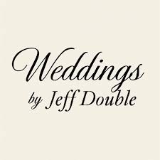 Weddings by Jeff Double professional wedding officiant service logo in classic script on cream background.