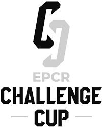 EPCR Challenge Cup official logo featuring a stylized C emblem in black and gray.