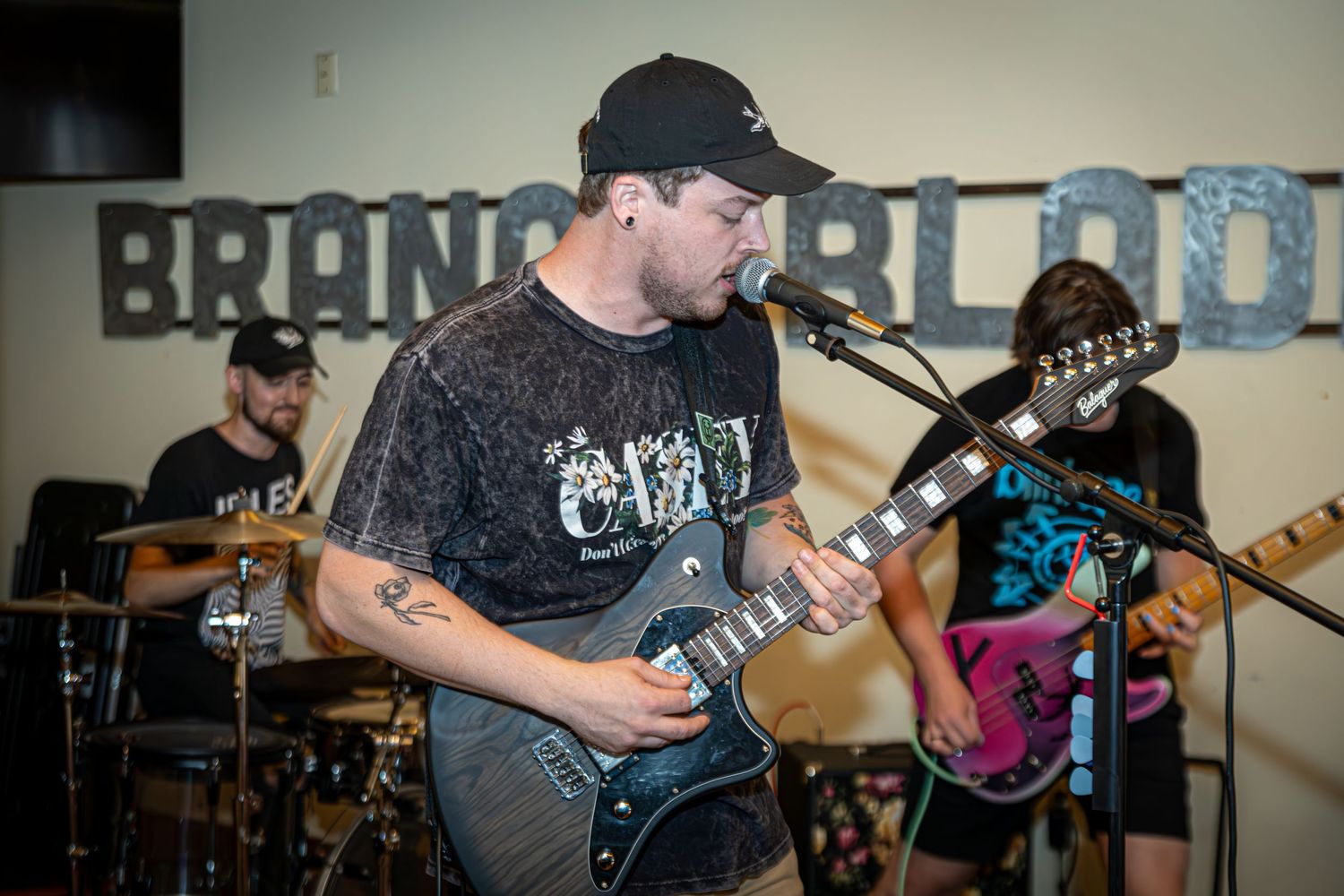 Band photography capturing Branch and Blade Brewery performance.