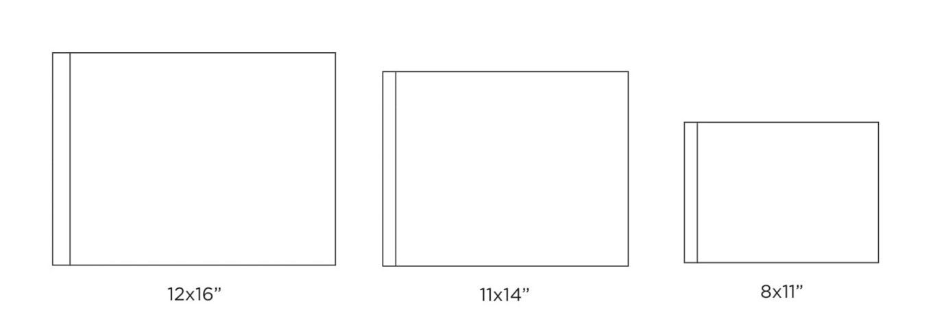 12x16 square album featuring high-quality prints
