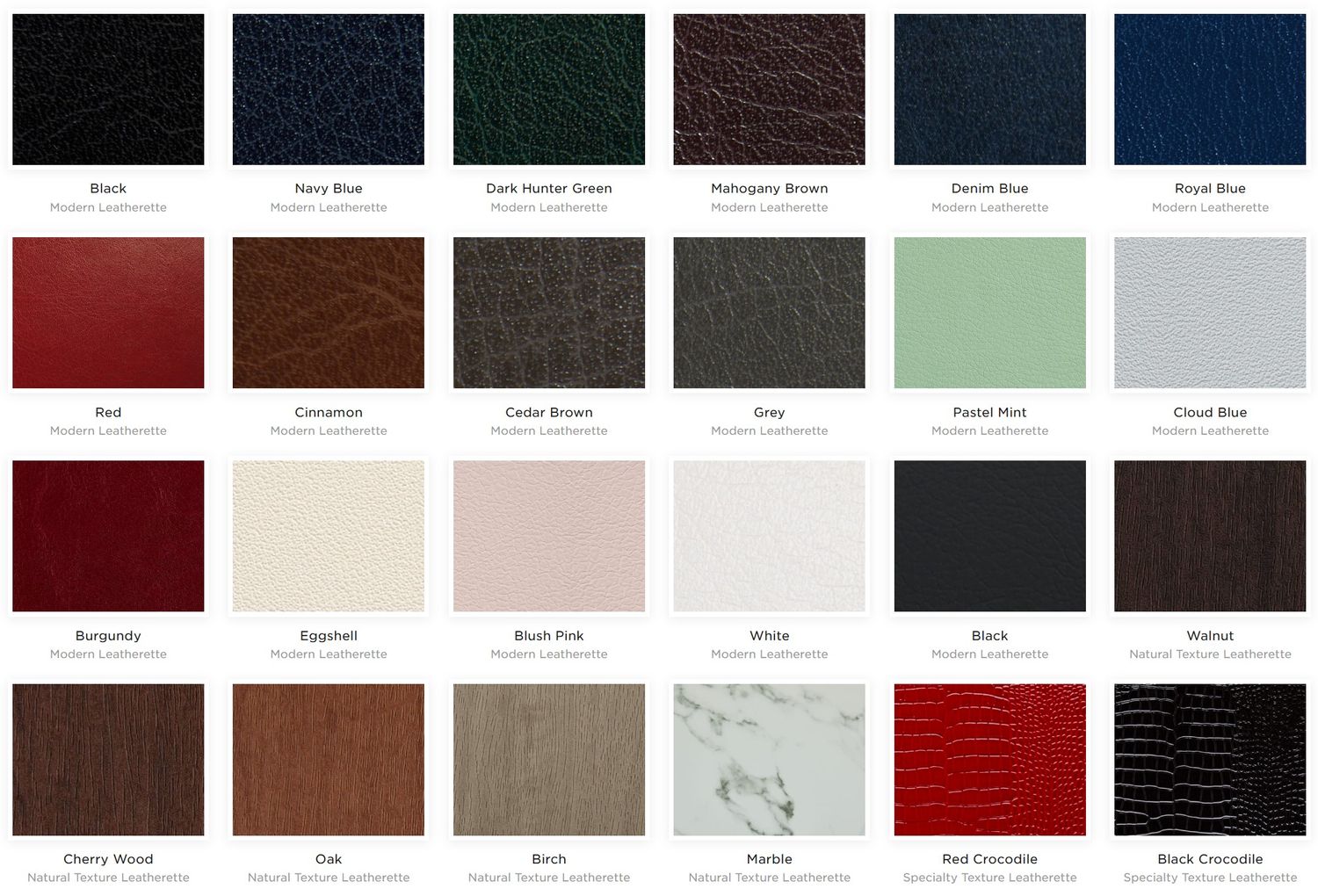 Detailed view of a leatherette swatch in dark brown, displaying its supple texture.
