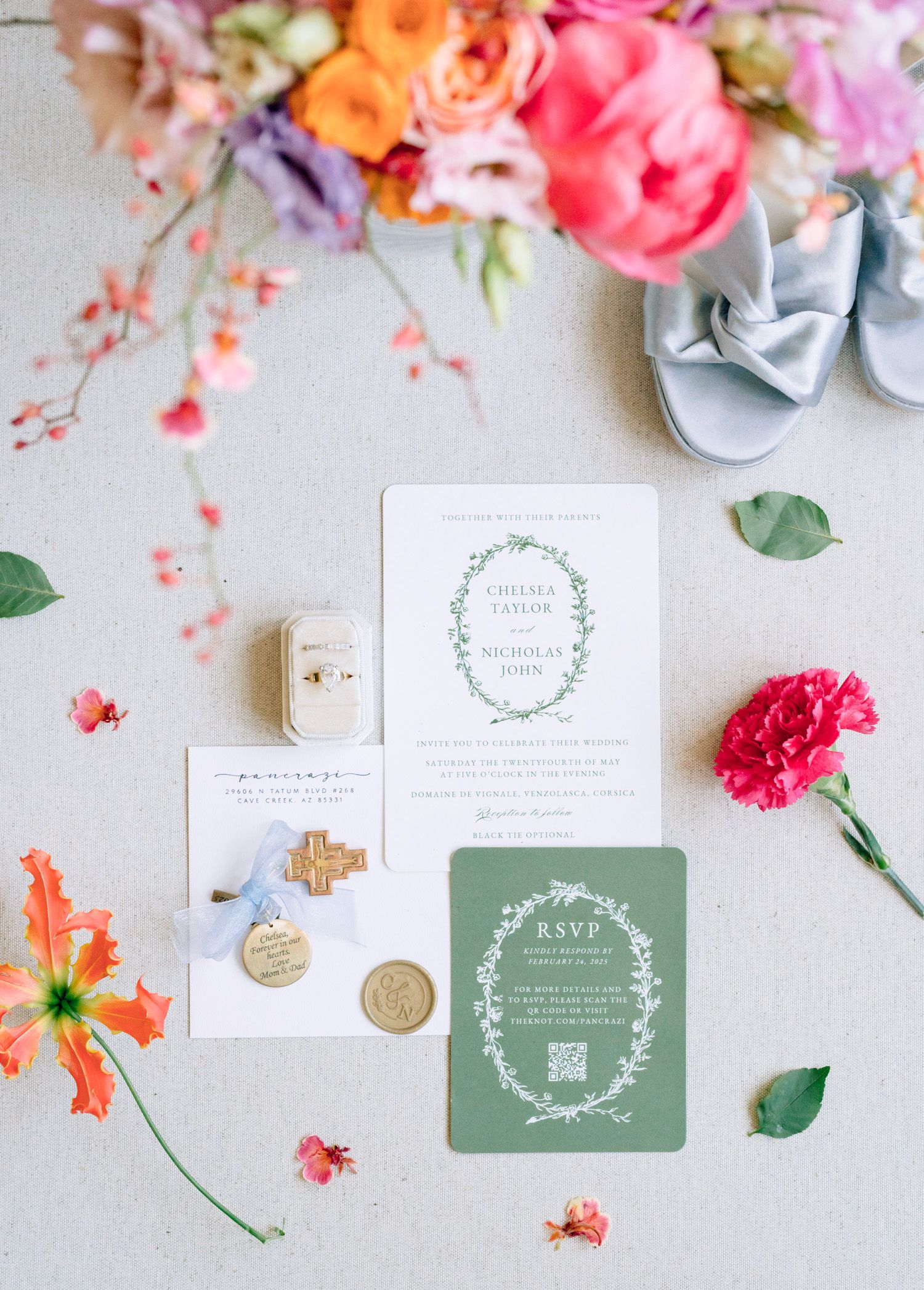 Mariage domaine de vignale flatlay Vincent Pennachio