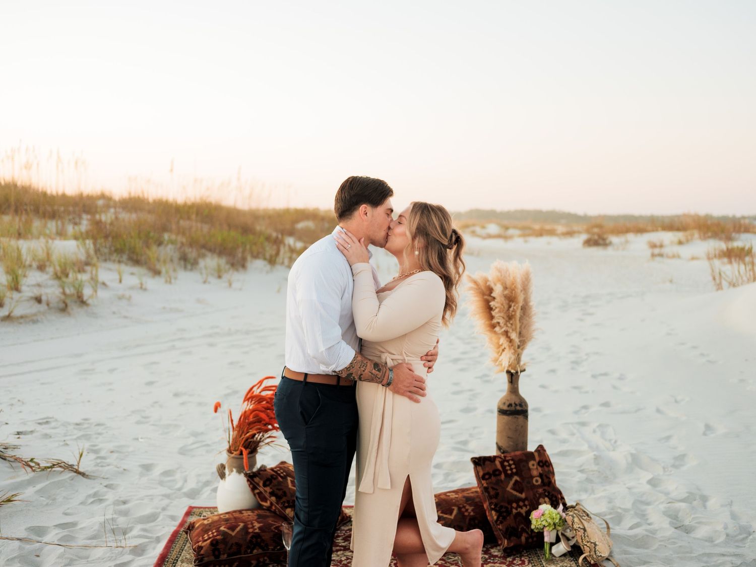 Boho Beach Engagement Session | Wilmington Engagement Photographer