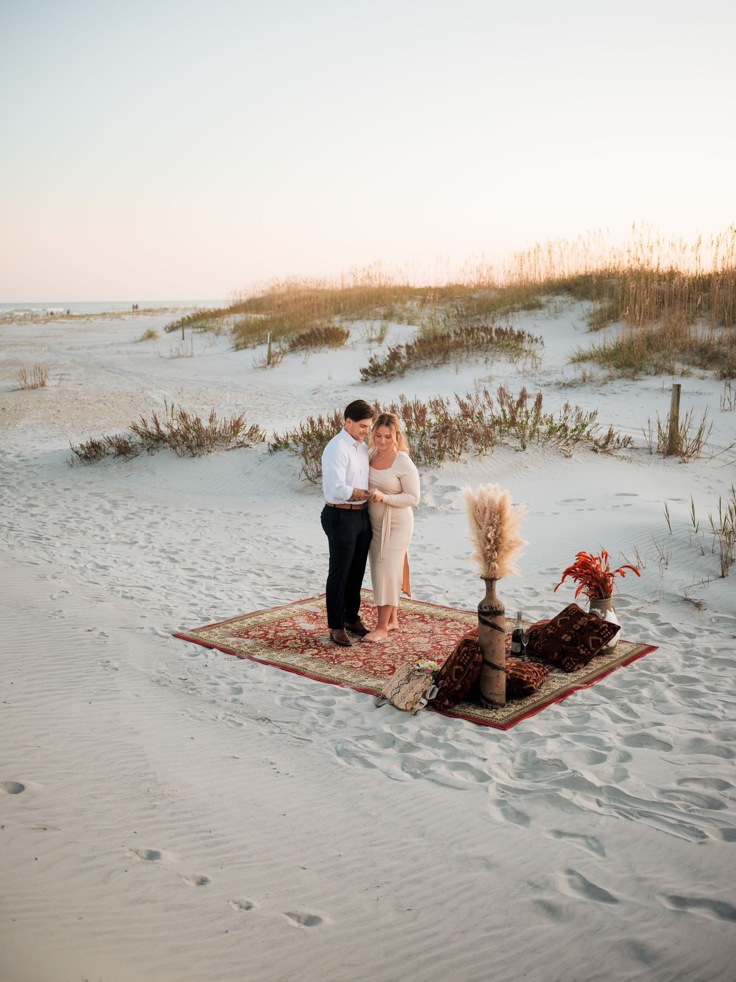 Boho Beach Engagement Session | Wilmington Engagement Photographer