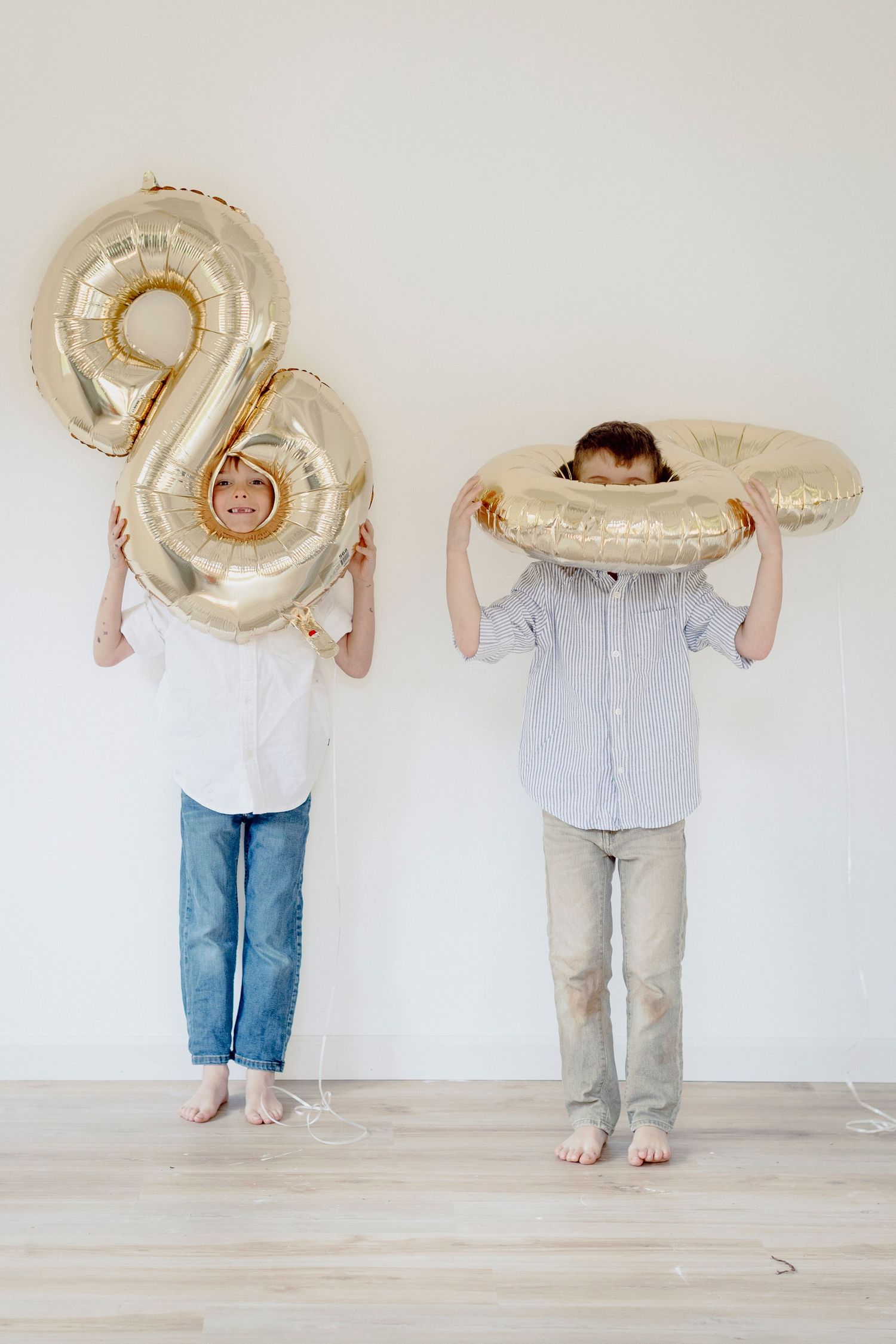 birthday photo studio session, natural light