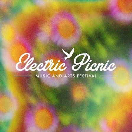 Electric Picnic Music and Arts Festival logo over a colorful blurred floral background.
