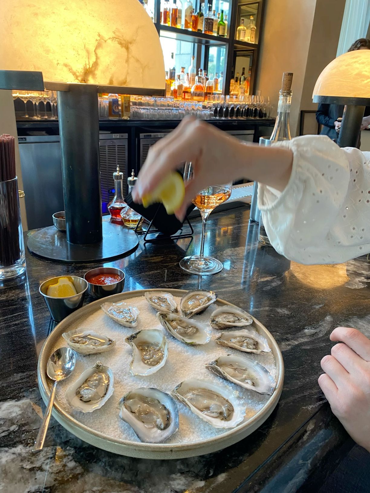 Fleeting Happy Hour Oysters! 4pm to 6pm every wednesday through sunday. $5 espresso martinis, $10 dirty martinis, and $1.5 oysters