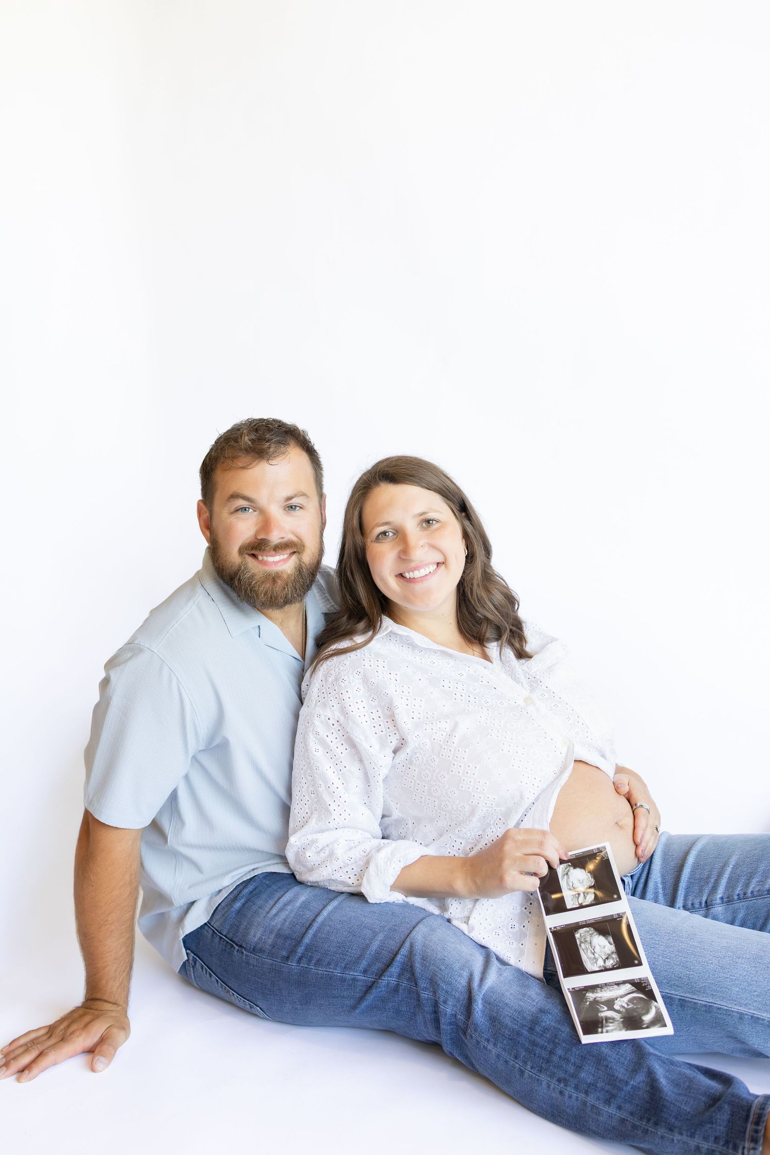 Couple posing with ultrasound