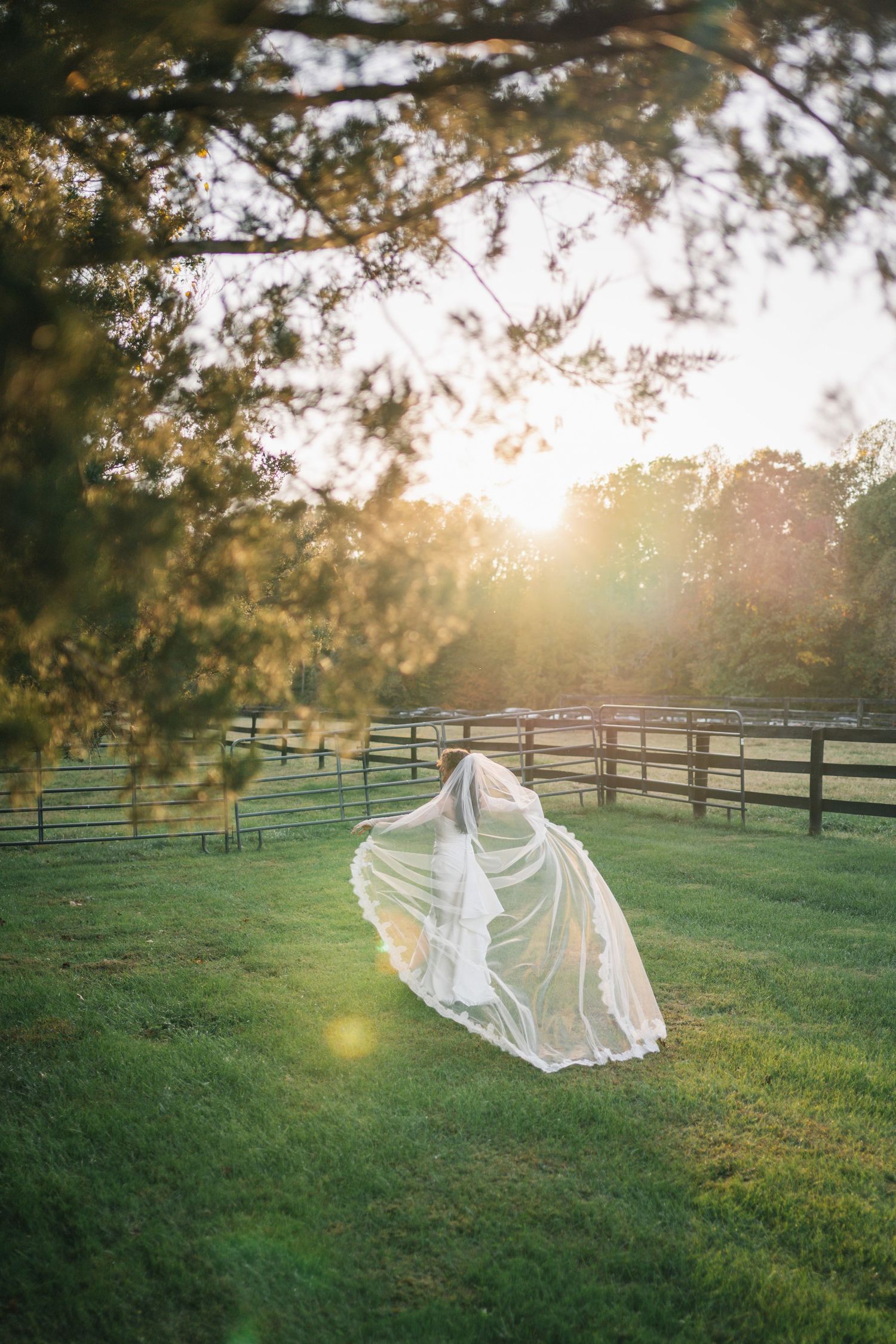 Bride at Autumn's Gate Farm in Fredericksburg, VA