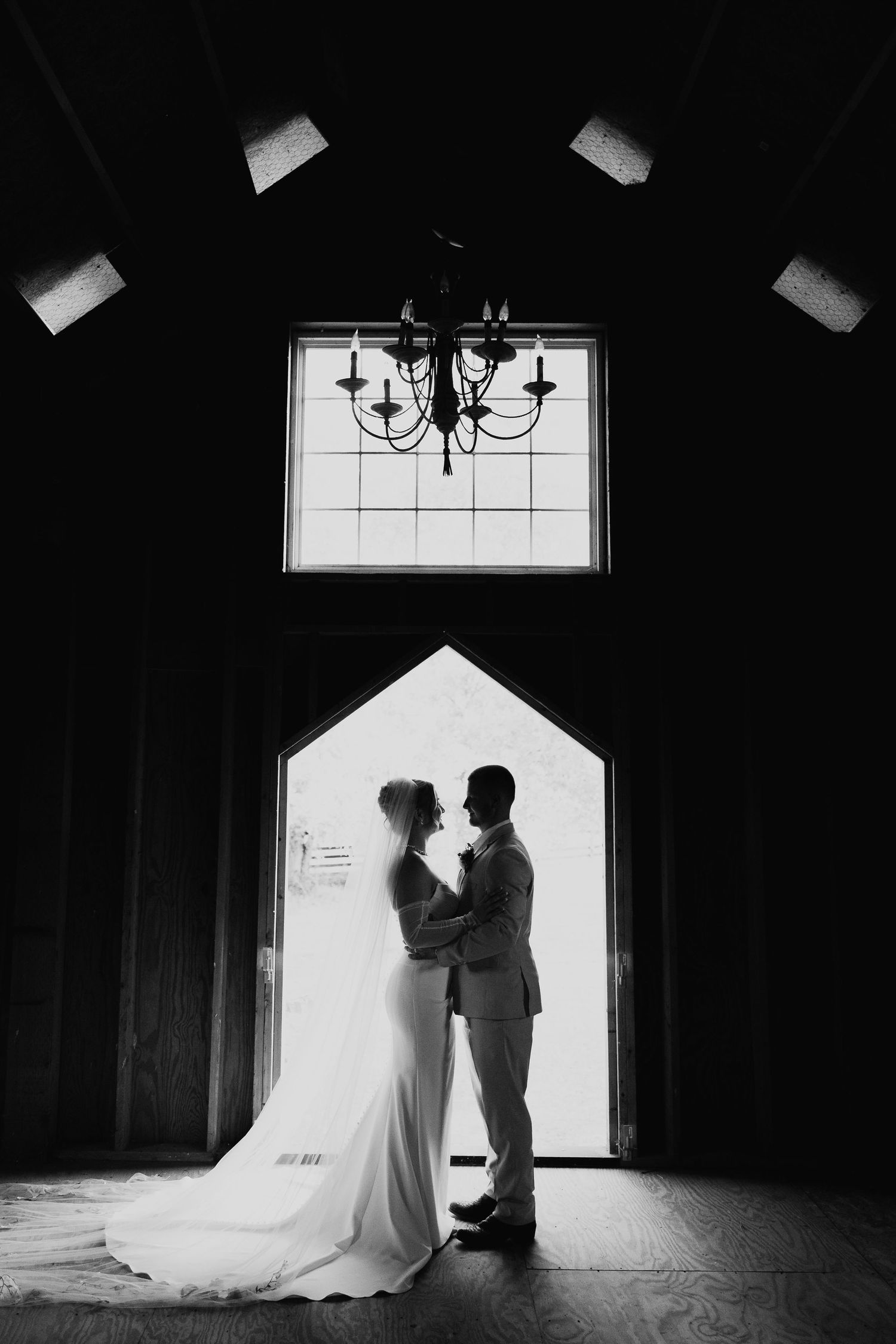 Bride and Groom silhouette, Arbor Haven in Fredericksburg, VA